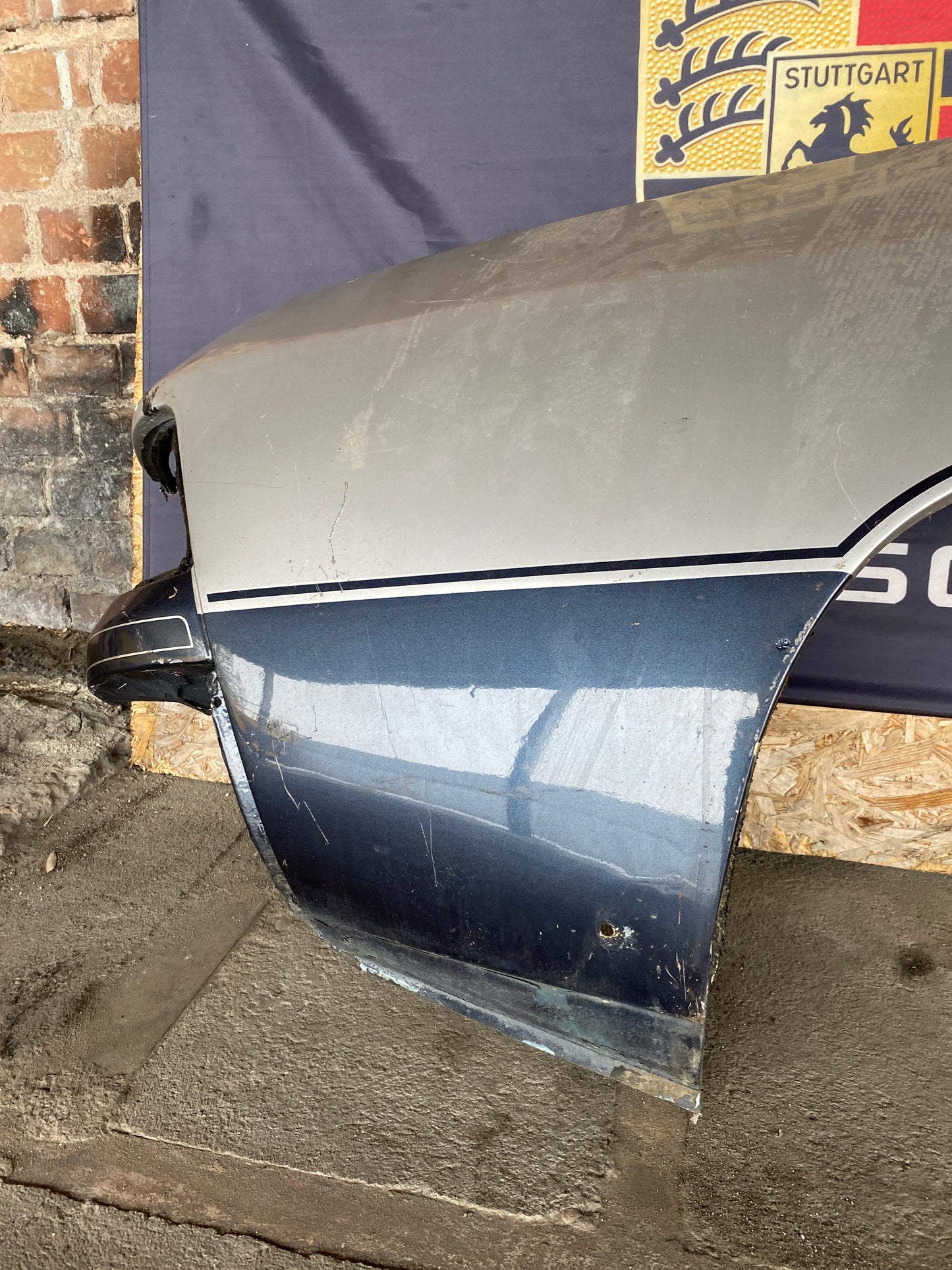 Porsche 944 Right side cut, rear fender with sill 94450390403, 94450361200