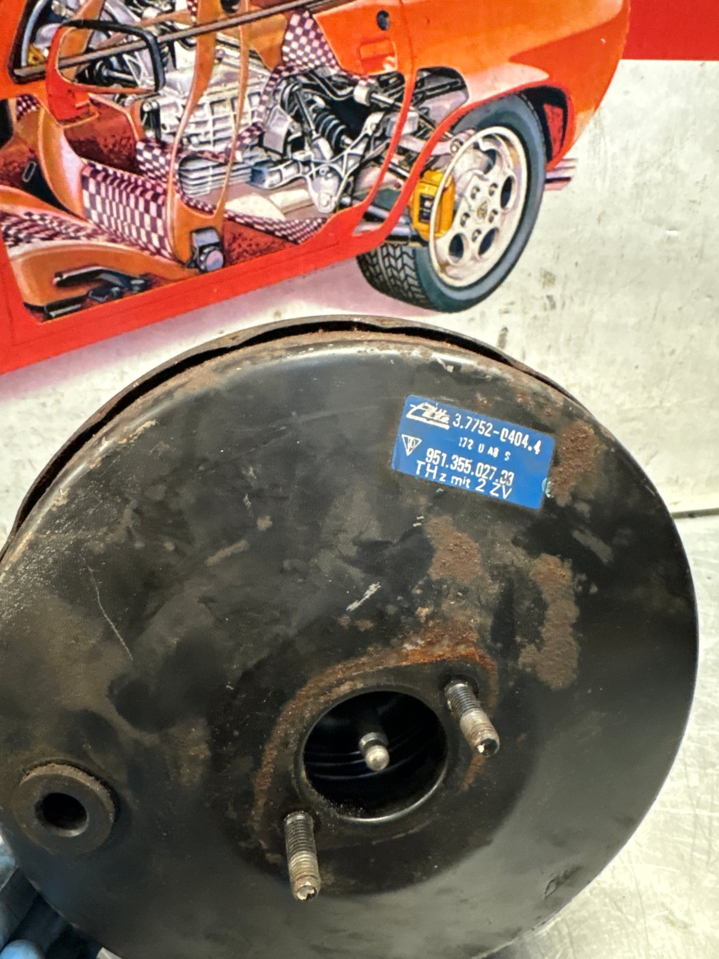 Porsche 944 brake booster, used 95135502703