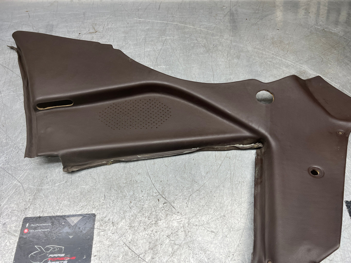 Porsche 944 brown rear interior C Post trim card left side. Quarter panel trim used 944555021