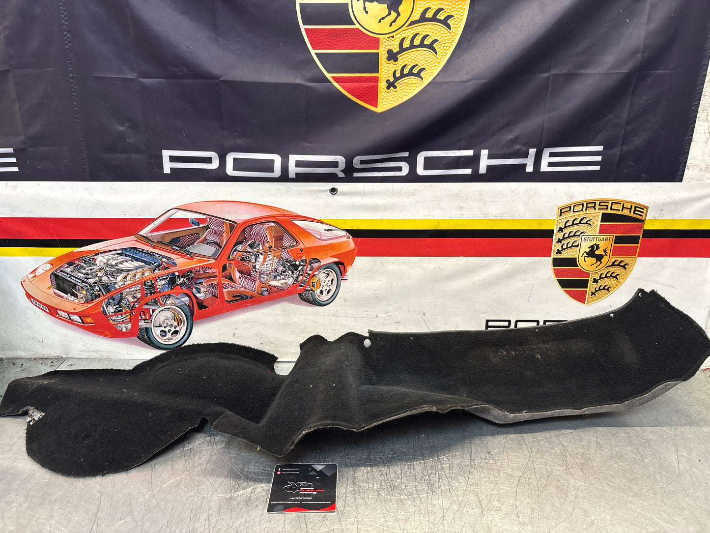 Porsche 924S 944 85.5- side trim panel, right, O/S black 94455508401 used