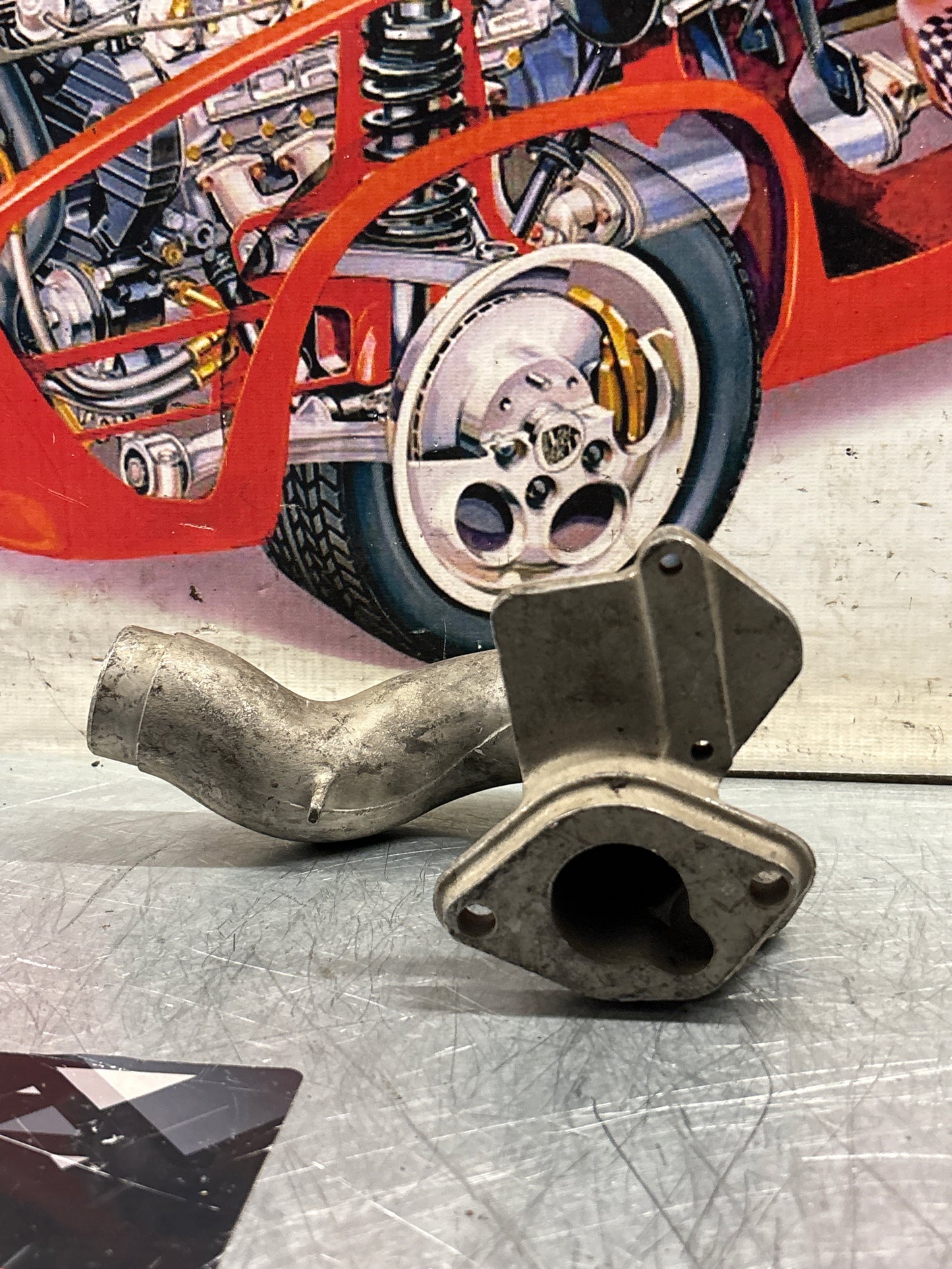 Porsche 911 intake manifold pipe, used 9111101680R