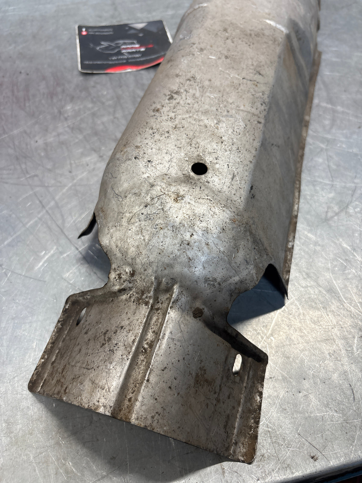 Porsche 924 -82 heat shield, middle section, 477803869, used