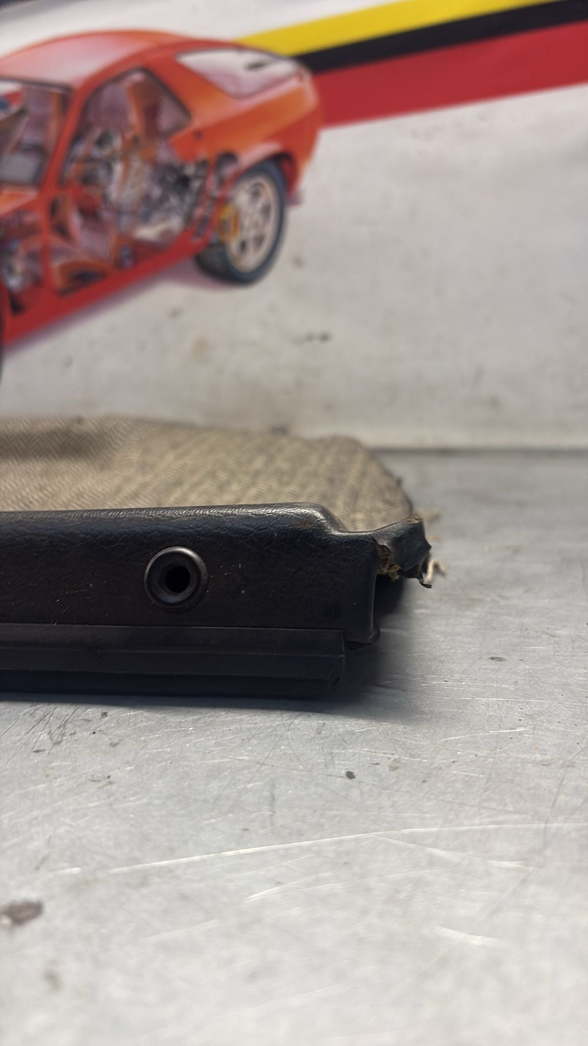 Porsche 924 / 944 early left Used door card, black, LHD 477867011