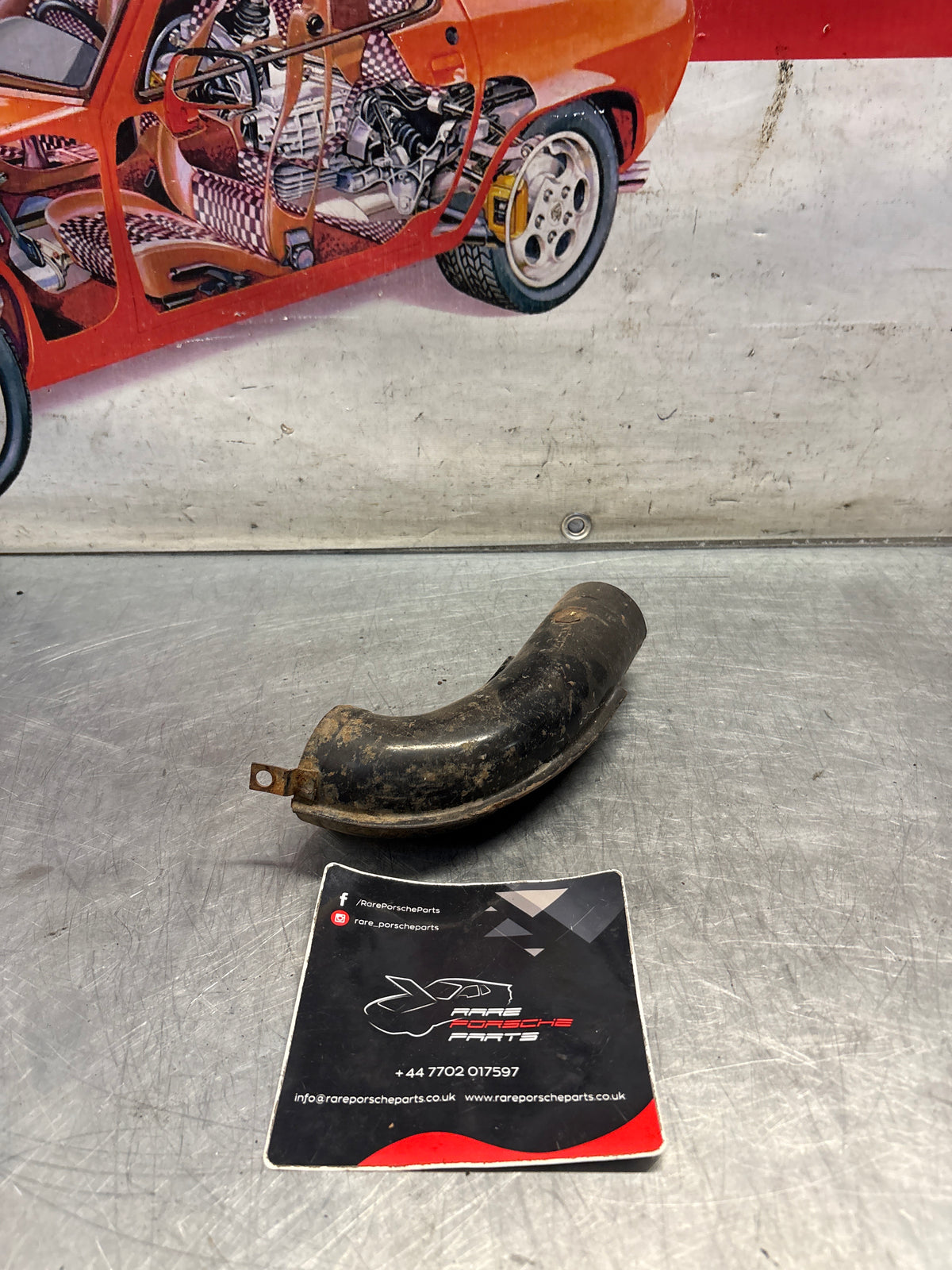 Porsche 914 right side hot air manifold, for spares or repair PCG256332GRV