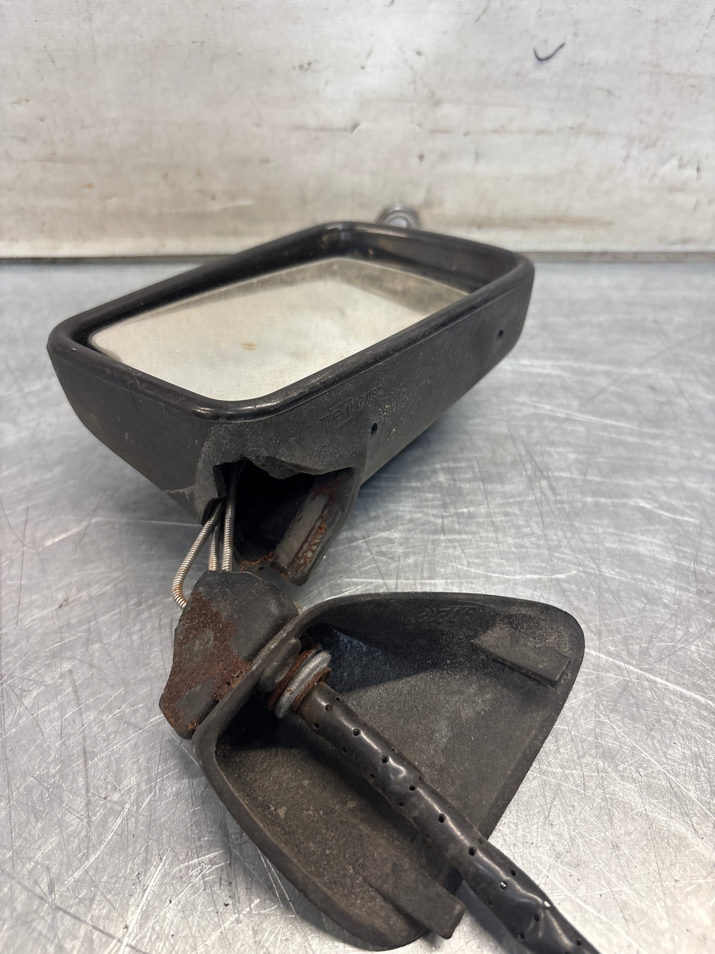 Porsche 924 early right side mirror, for spares or repair