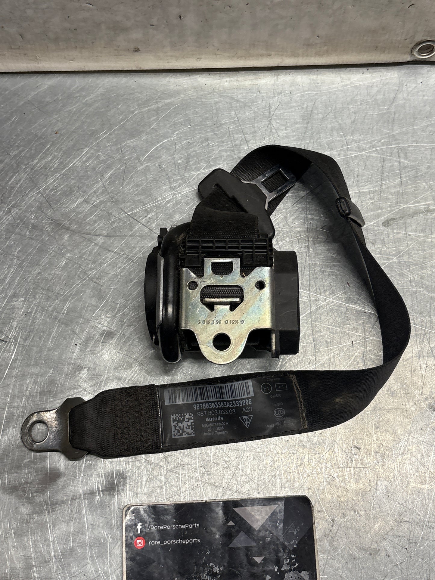 Porsche Boxster 987 Front left seatbelt, used 98780303303