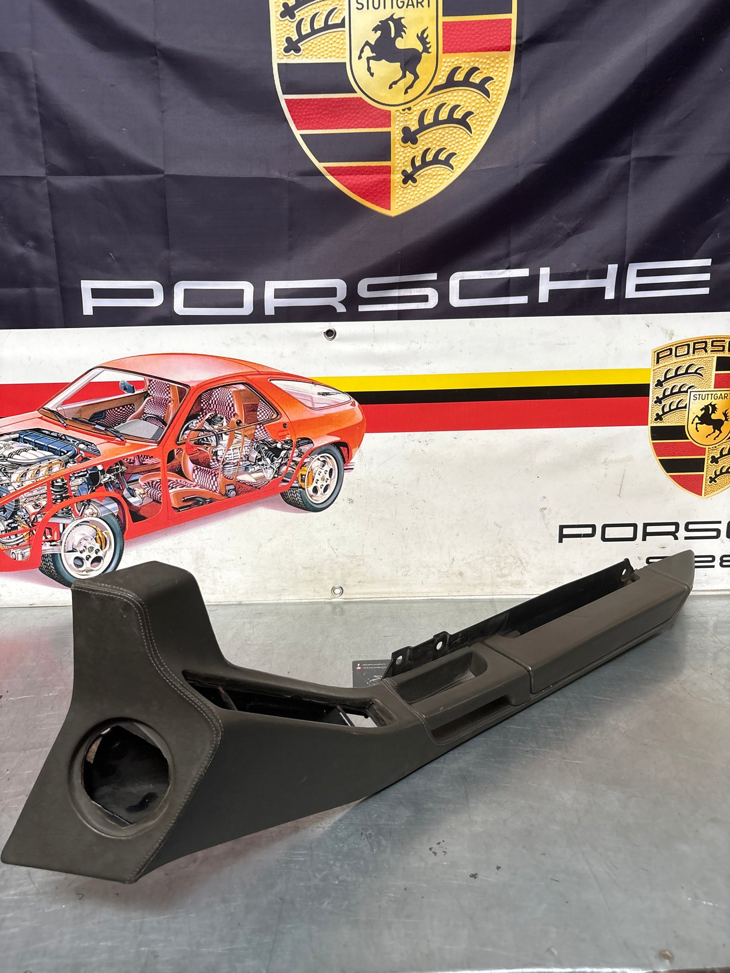 Porsche 928 Grey door armrest, right, off side, 92855510203, used