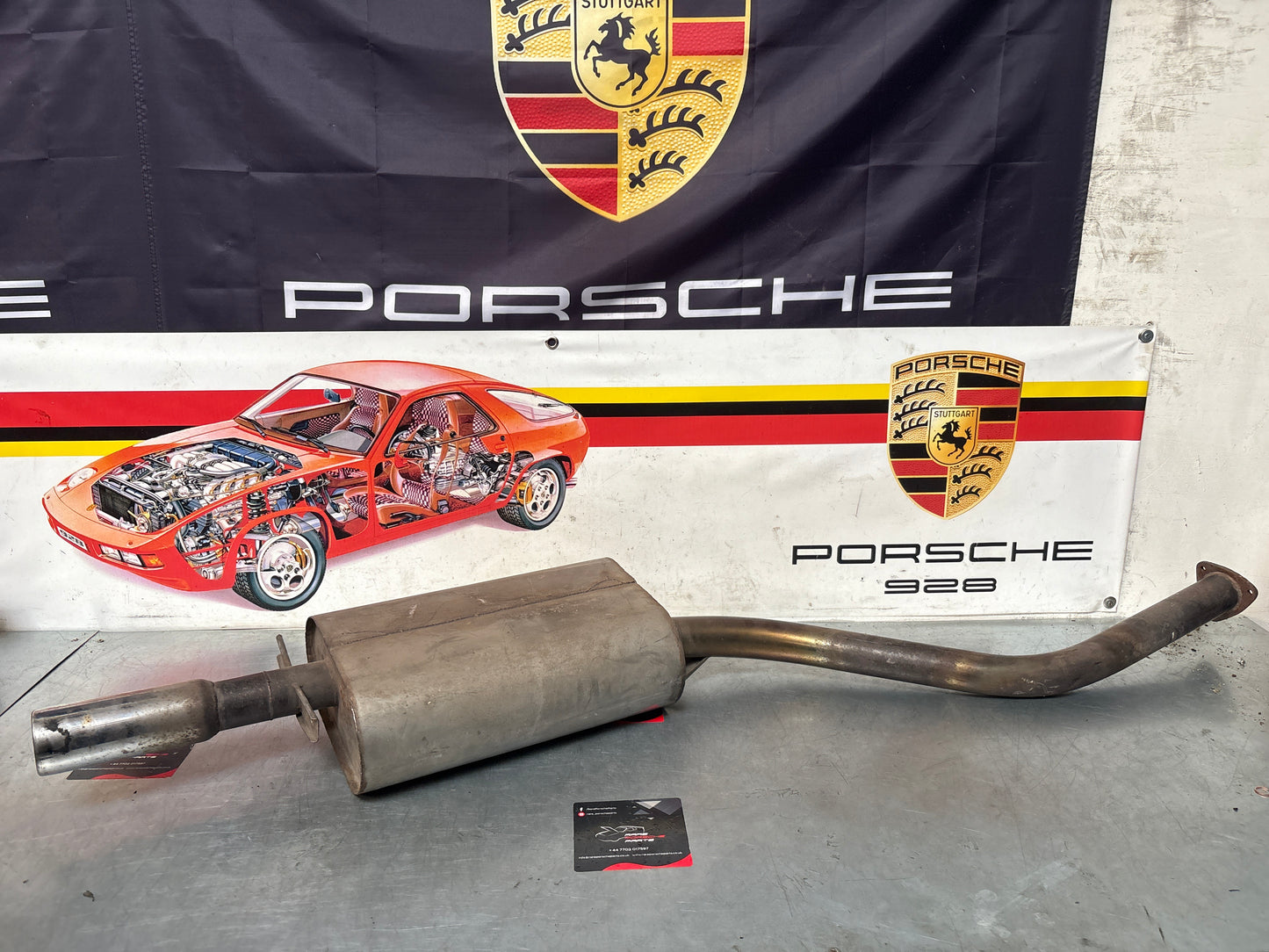Porsche 944 S S2 aftermarket exhaust system rear muffler, used 94411104103