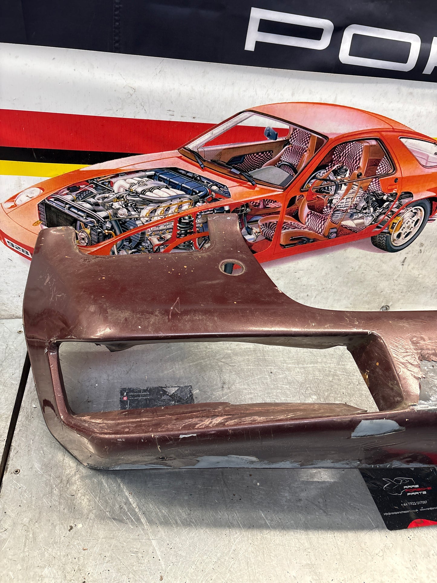 Porsche 928 front bumper cover panel, used 92850501306