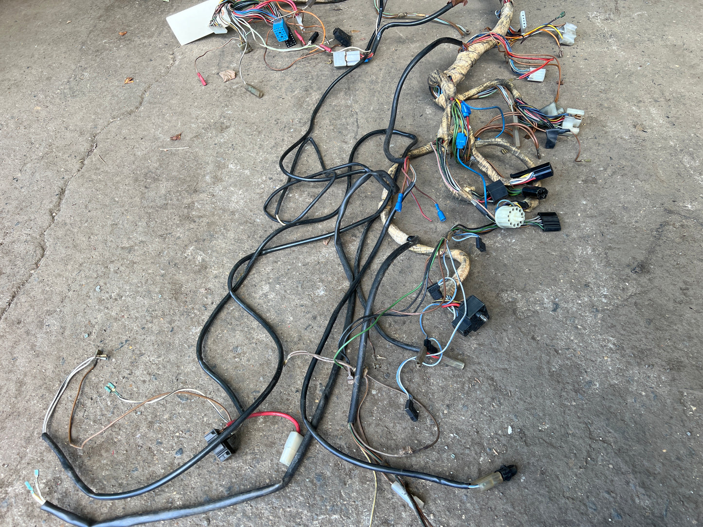 Porsche 924 944 1981 interior wiring loom, manual front (dash) section, used 478971050