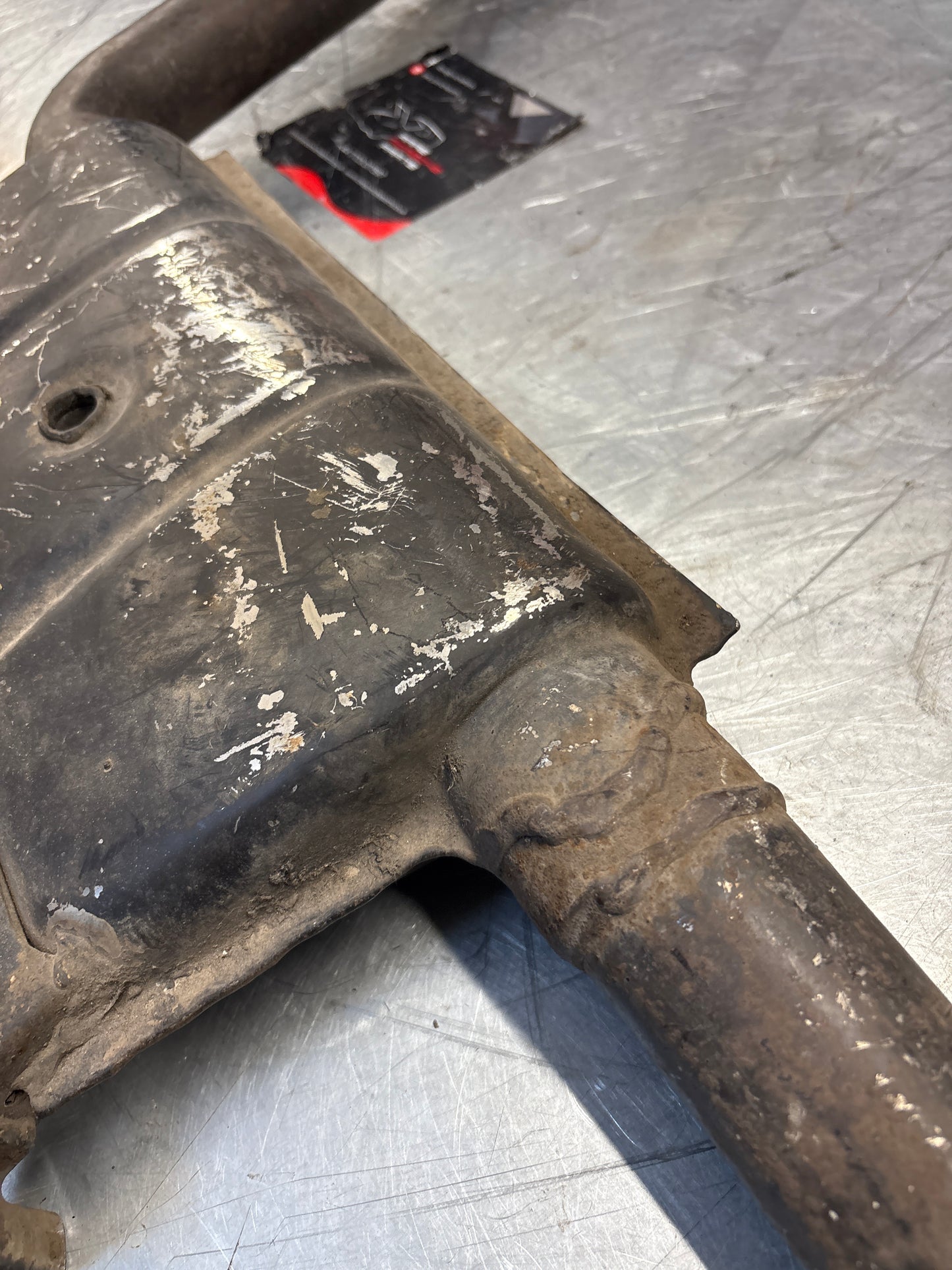 Porsche 928 S4 left middle silencer, used 92811109303