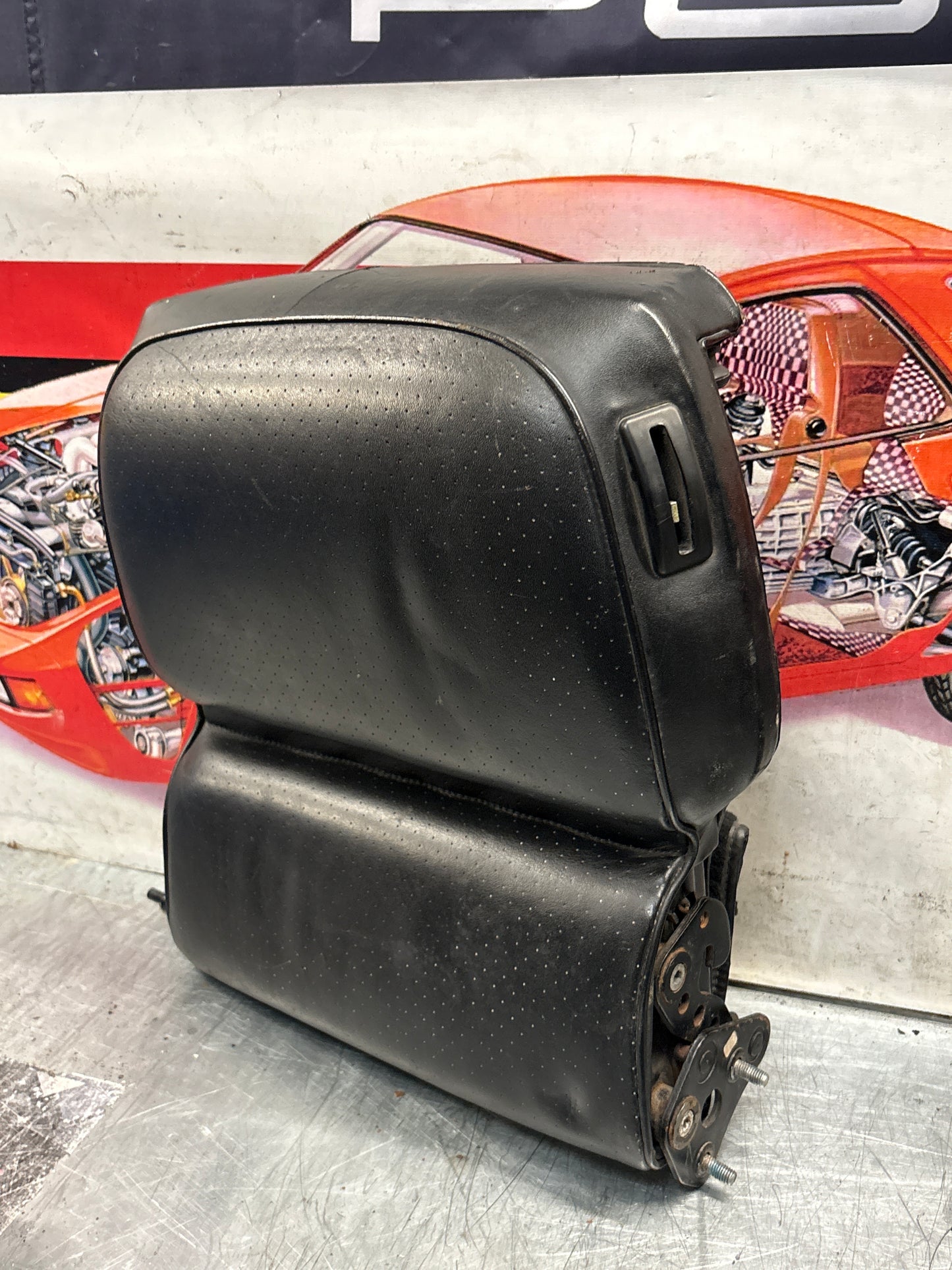 Porsche 928 black leather rear seat set, used