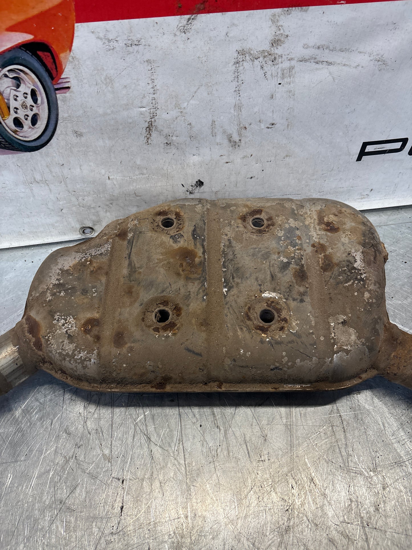 Porsche 928 Right side silencer, used 92811109401