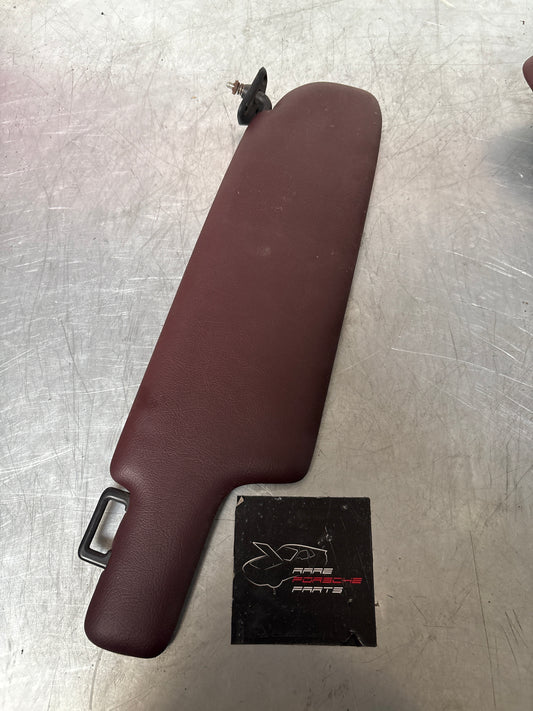 Porsche 928 burgundy sun visor, used right 92873123802