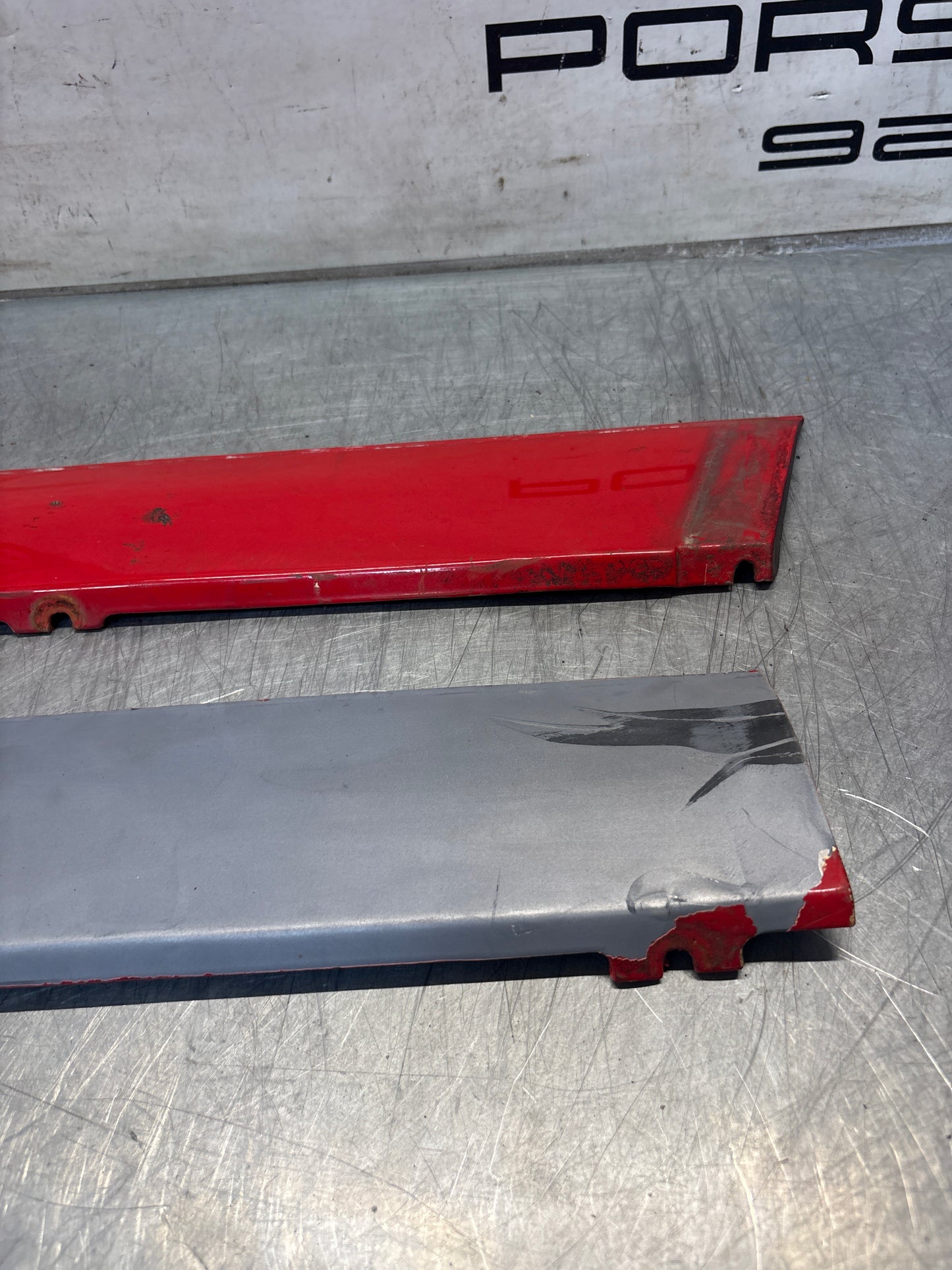 Porsche 924 Carrera GT pair of side skirt trim, used 93755902700 / 93755902800
