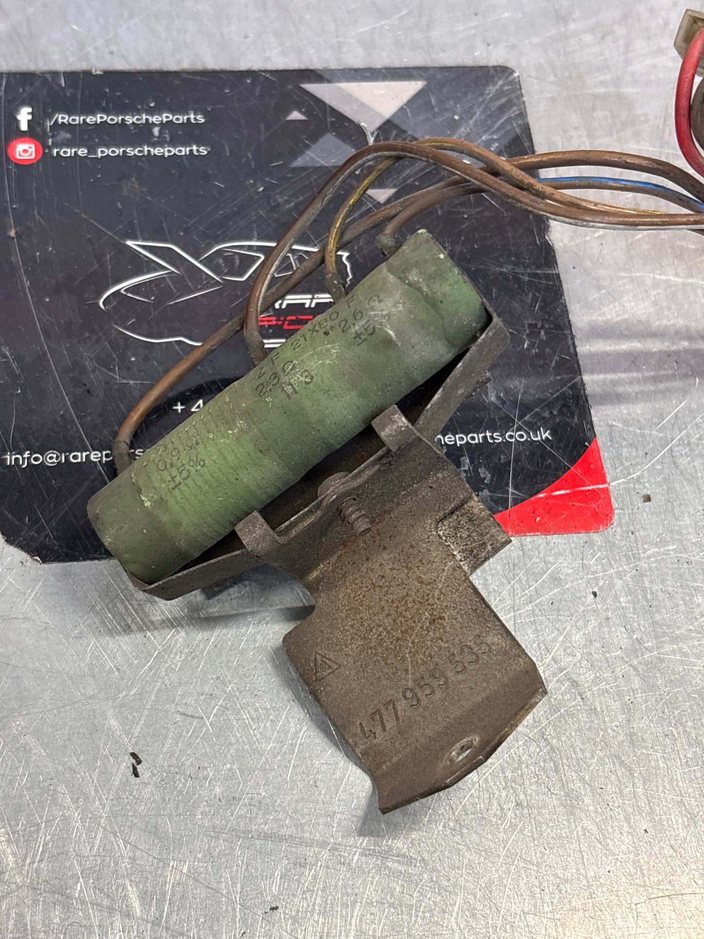 Porsche 924 944 fan motor resistor with wiring loom complete, 477959535 477971281 used