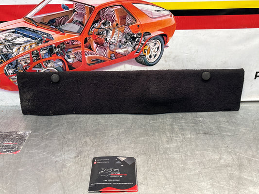 Porsche 928 black carpeted Tool kit panel cover, used 92855118105