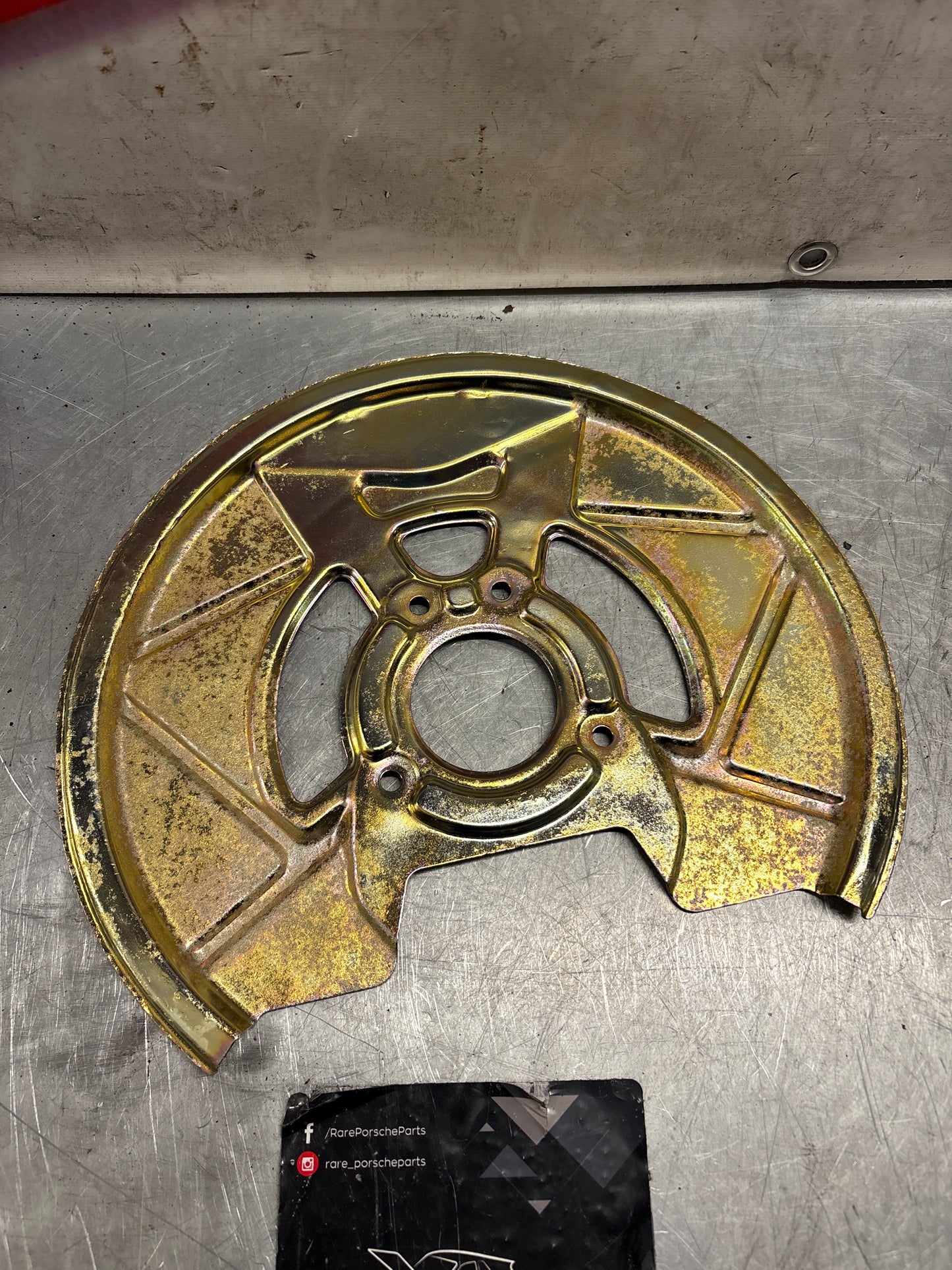 Porsche 924S 944 front disc dust backing plate, refurbished 94435108501 / 94435180401