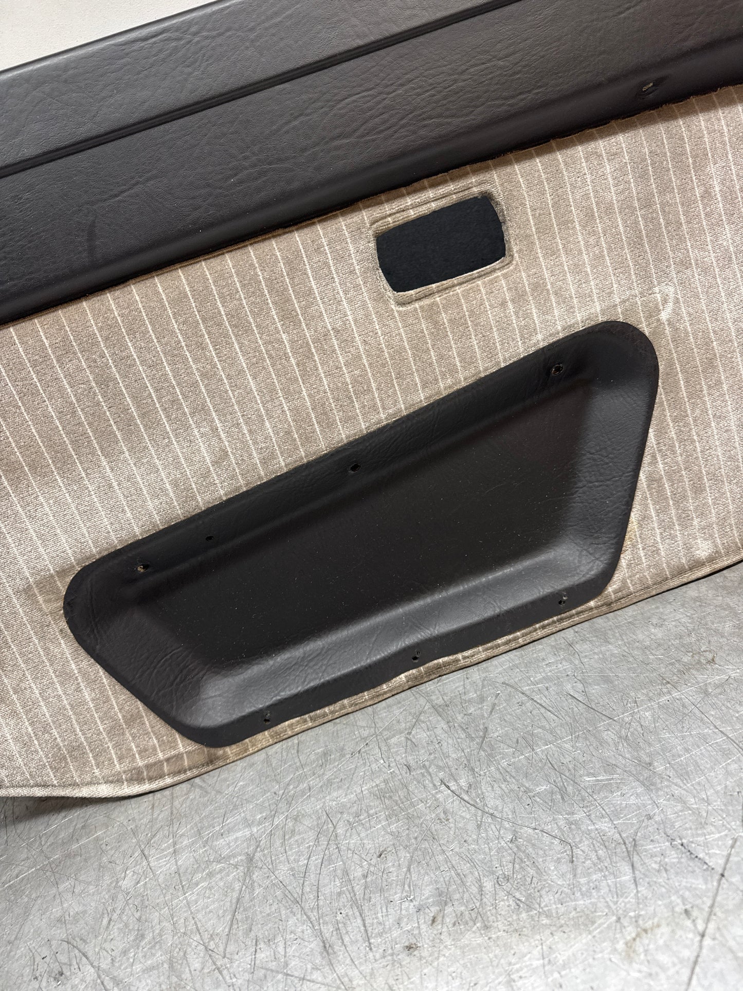 Porsche 924/ Early 944 Pair of Champaign Pinstripe door cards. RHD.