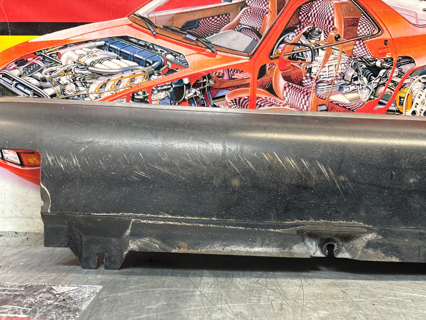 Porsche 911 964 left side sill cover, used 96455919301