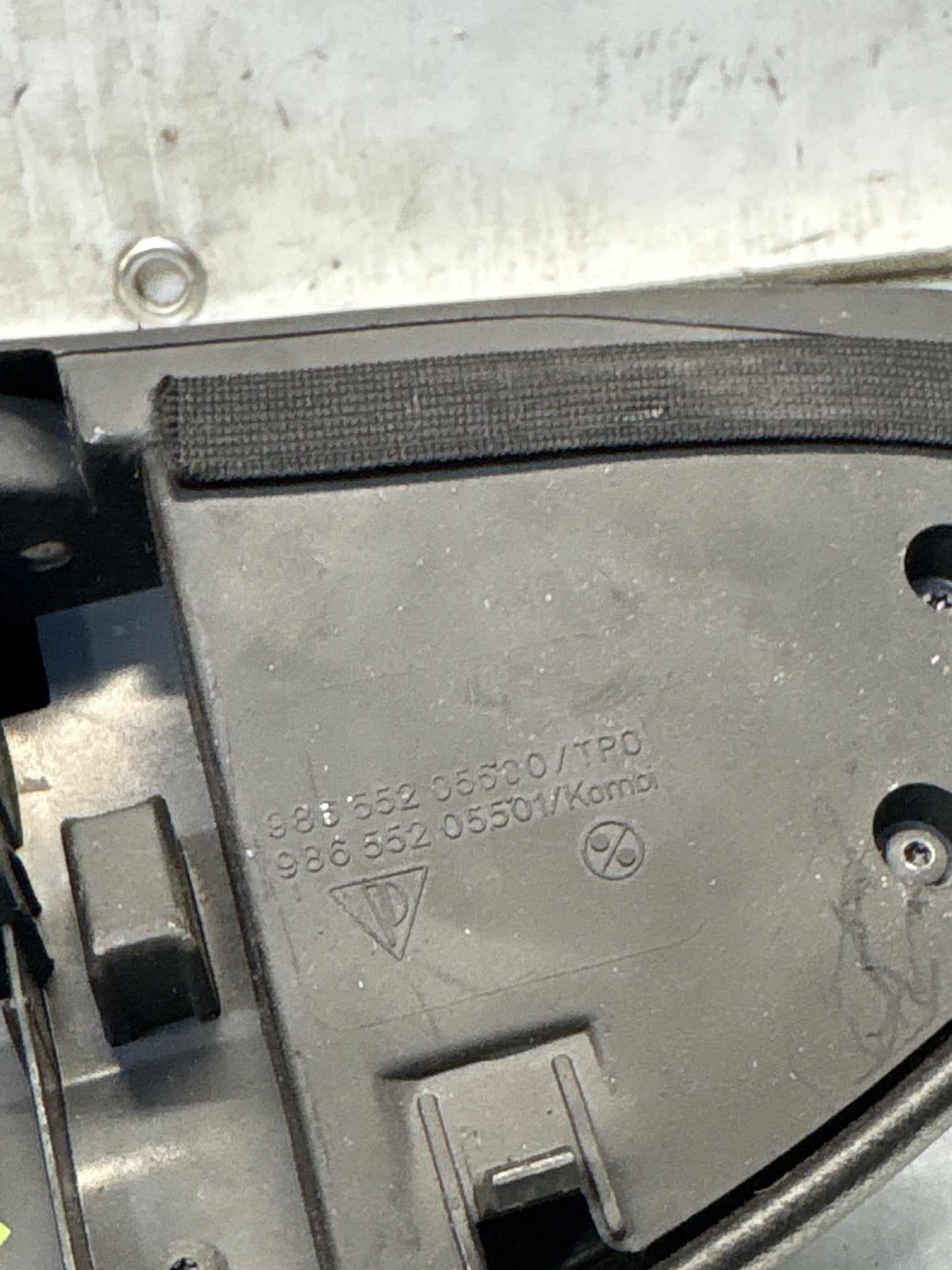 Porsche Boxster 986 dashboard cluster trim,black used 98655205500 / 98655205501