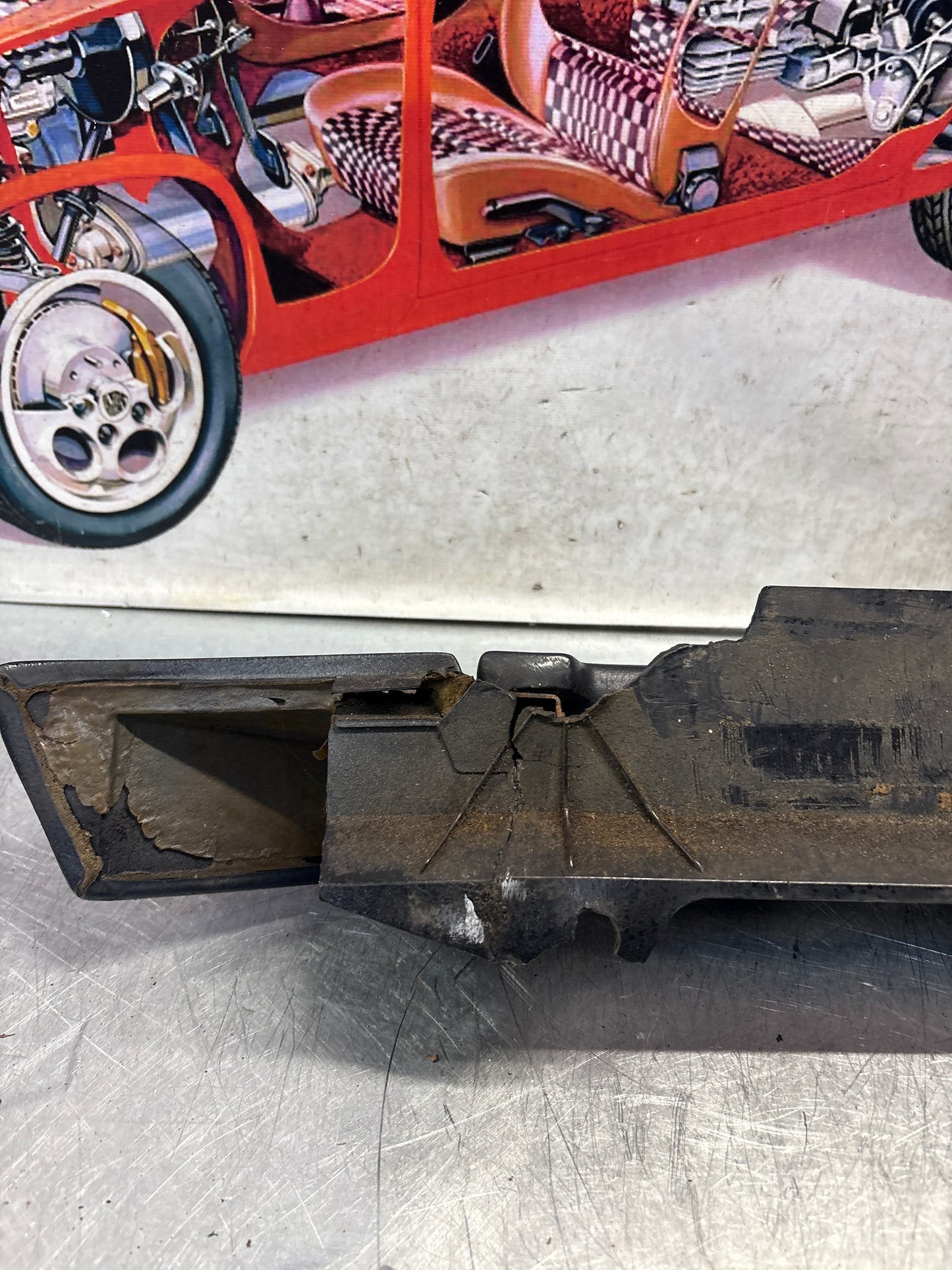 Porsche 928 blue door armrest, right, off side, 92855510203, used