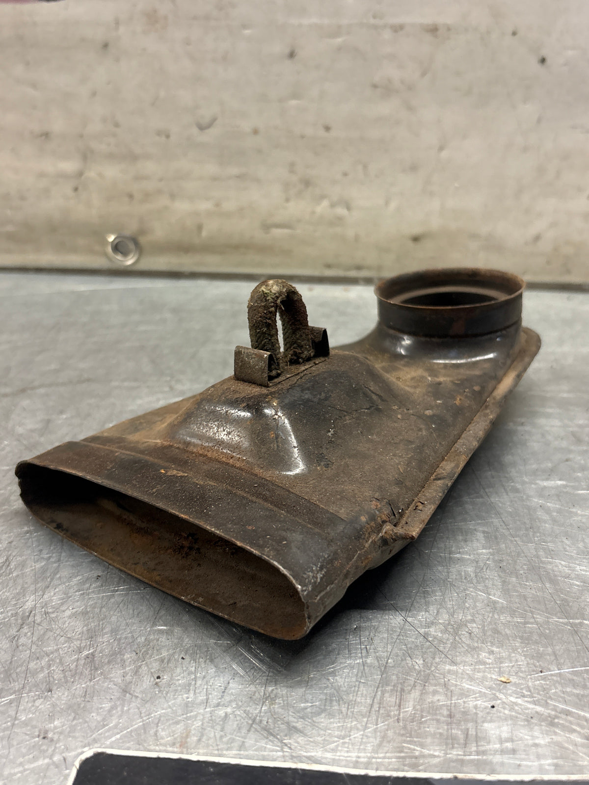 Porsche 914 air flow tube end piece, used 021129631A