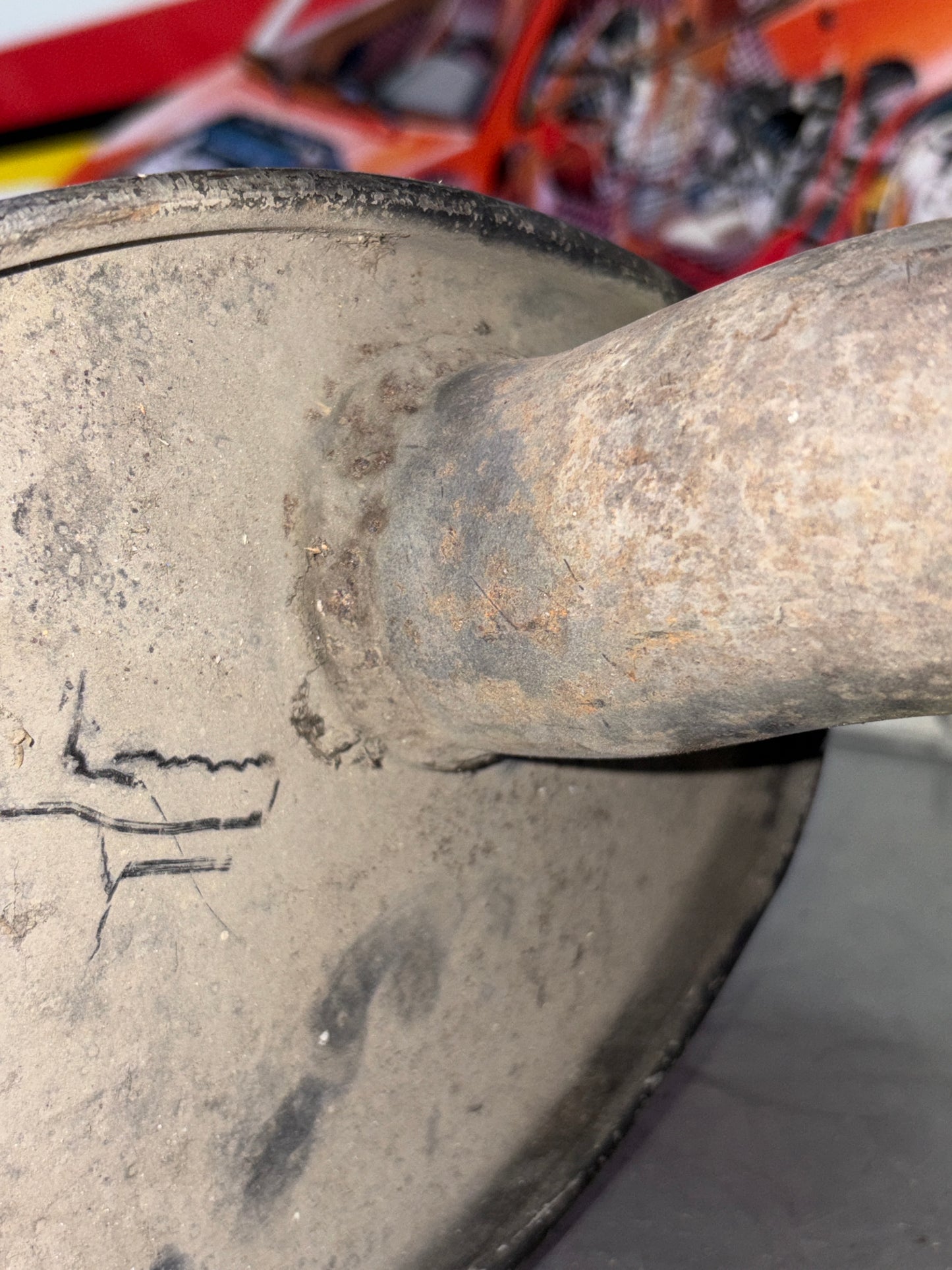 Porsche 944S Bischoff exhaust system rear muffler, used 94411108302 / 94411104100