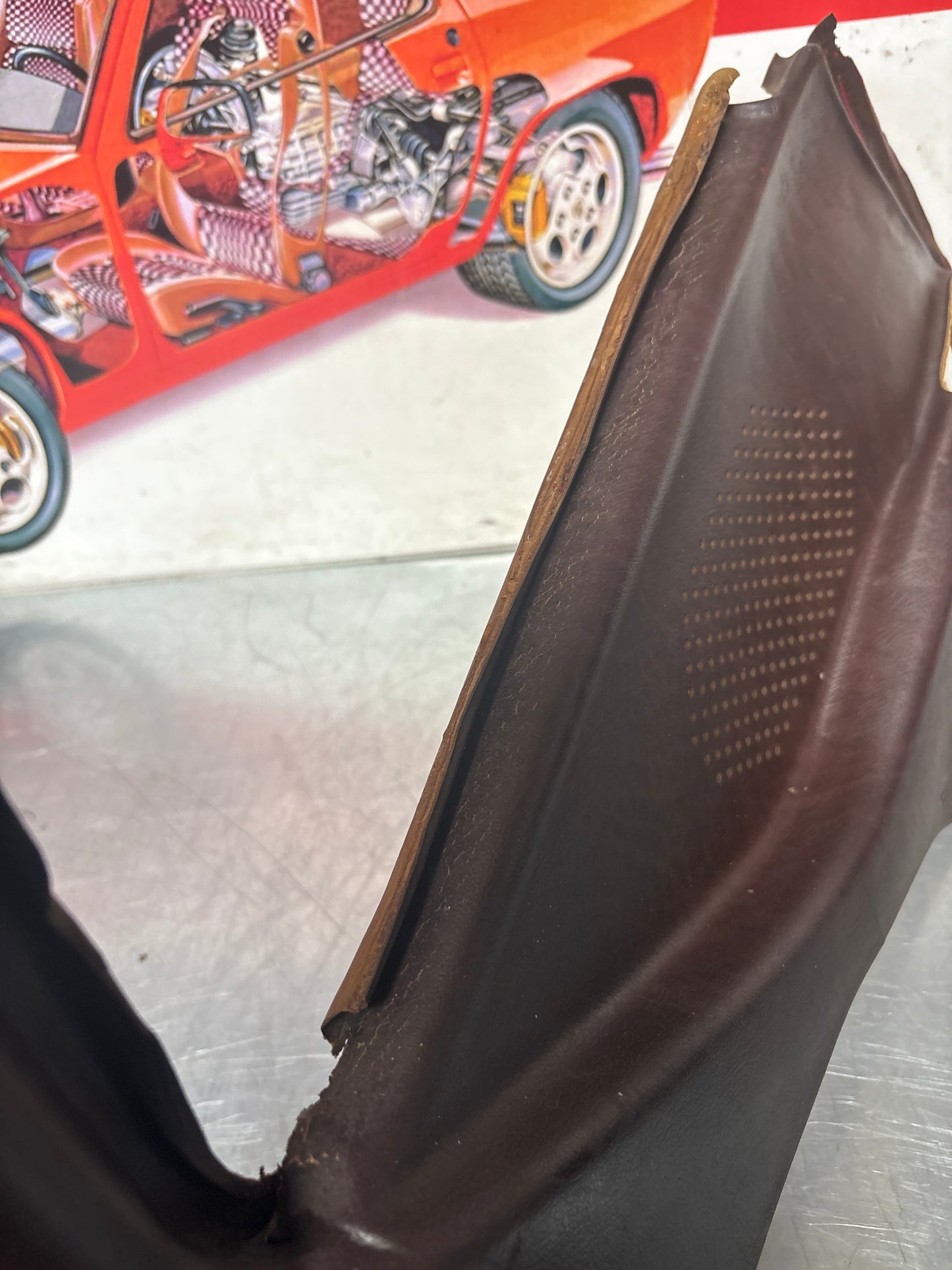 Porsche 944 924 brown rear interior C Post trims/cards. Quarter panel trim used 94455502101 94455502201