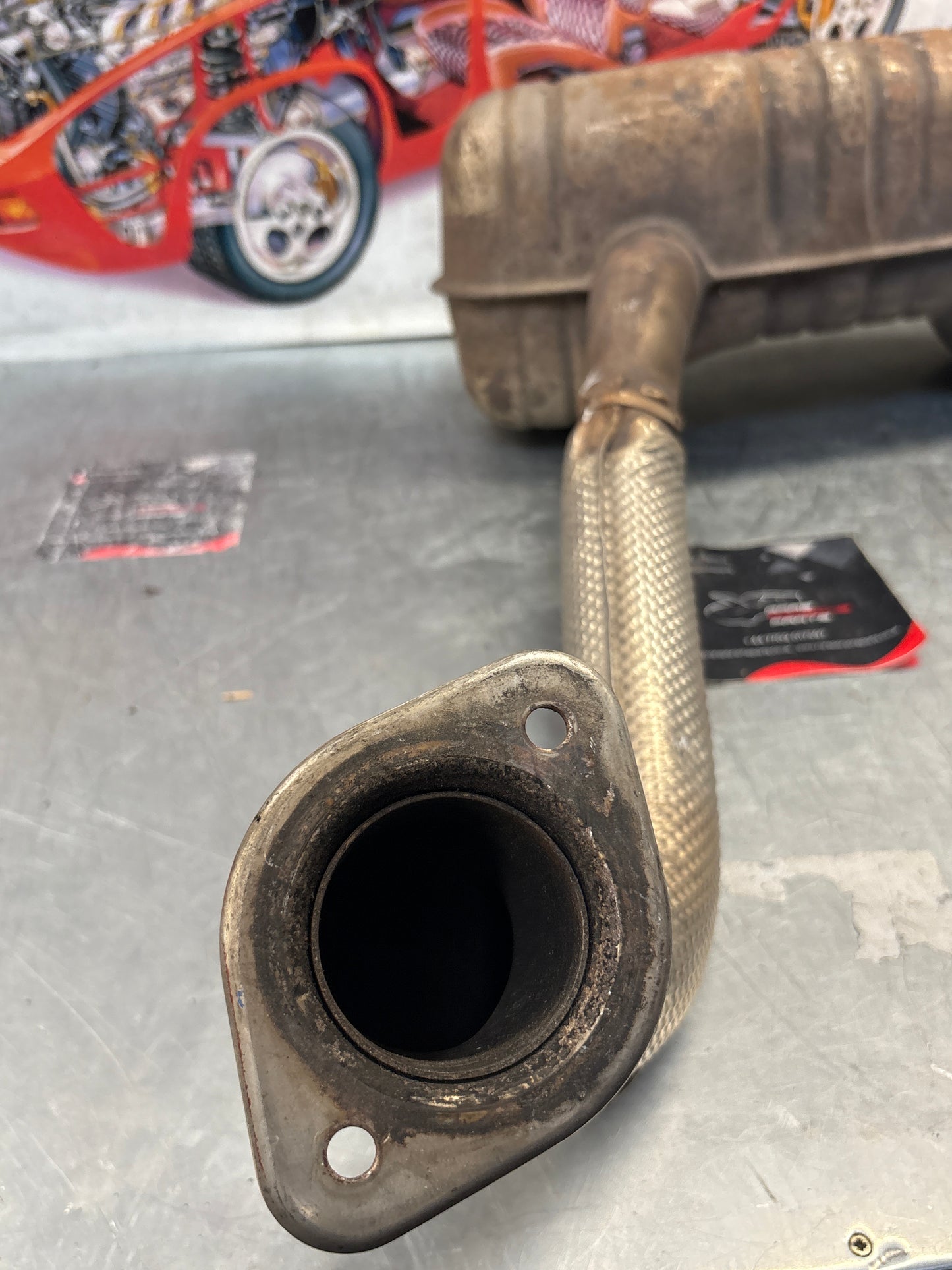 Porsche Boxster 981 main muffler, used 98111123101