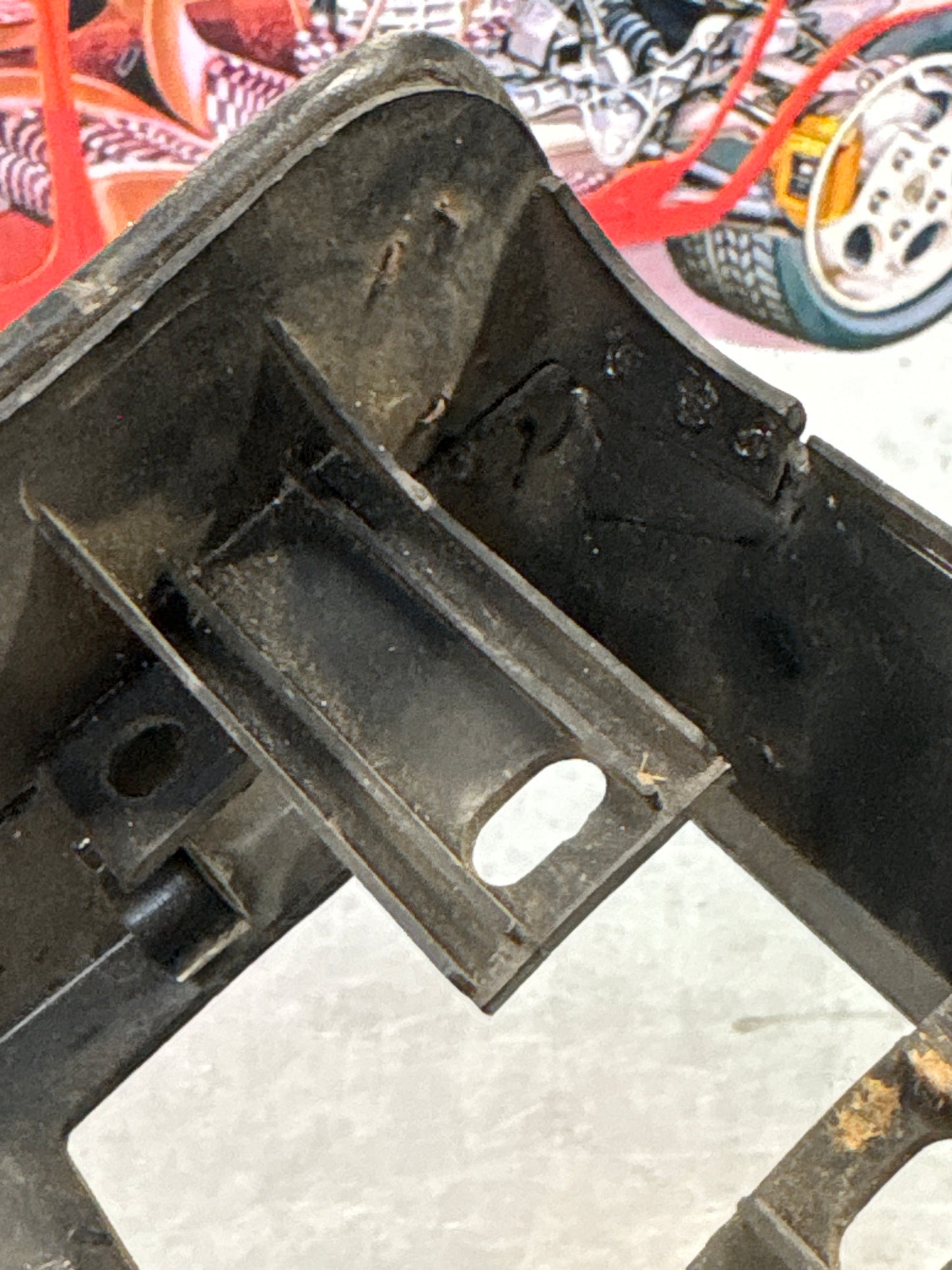 Porsche 924 centre console black, no switch holes 477857951 / 477857969 used