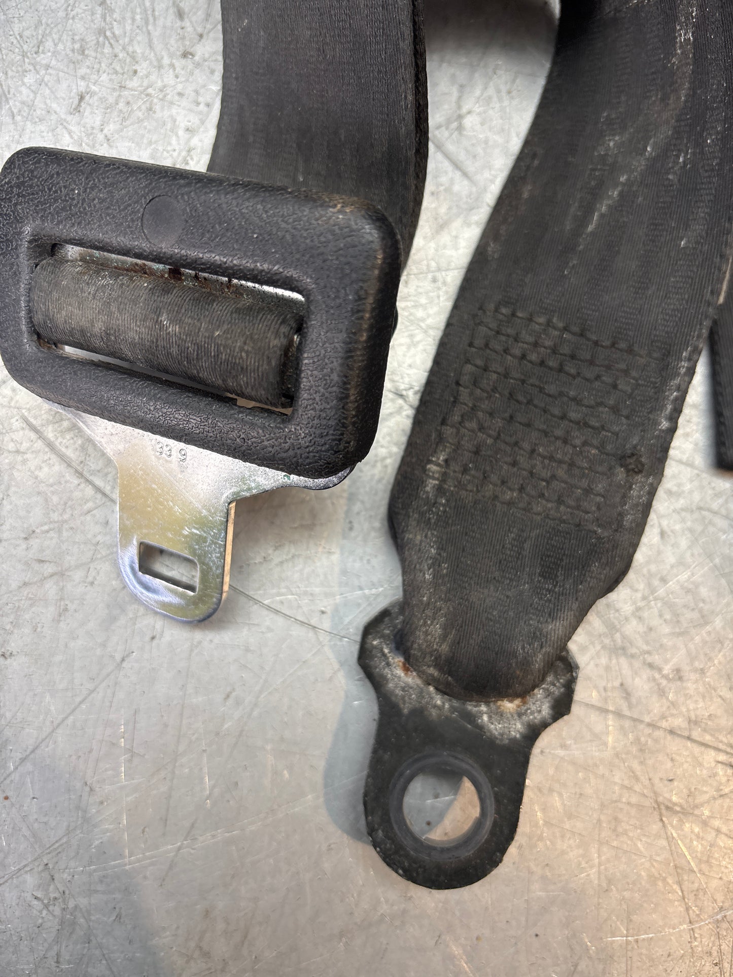 Used Porsche 924/944 rear 2 point static seat belt 477857795 used