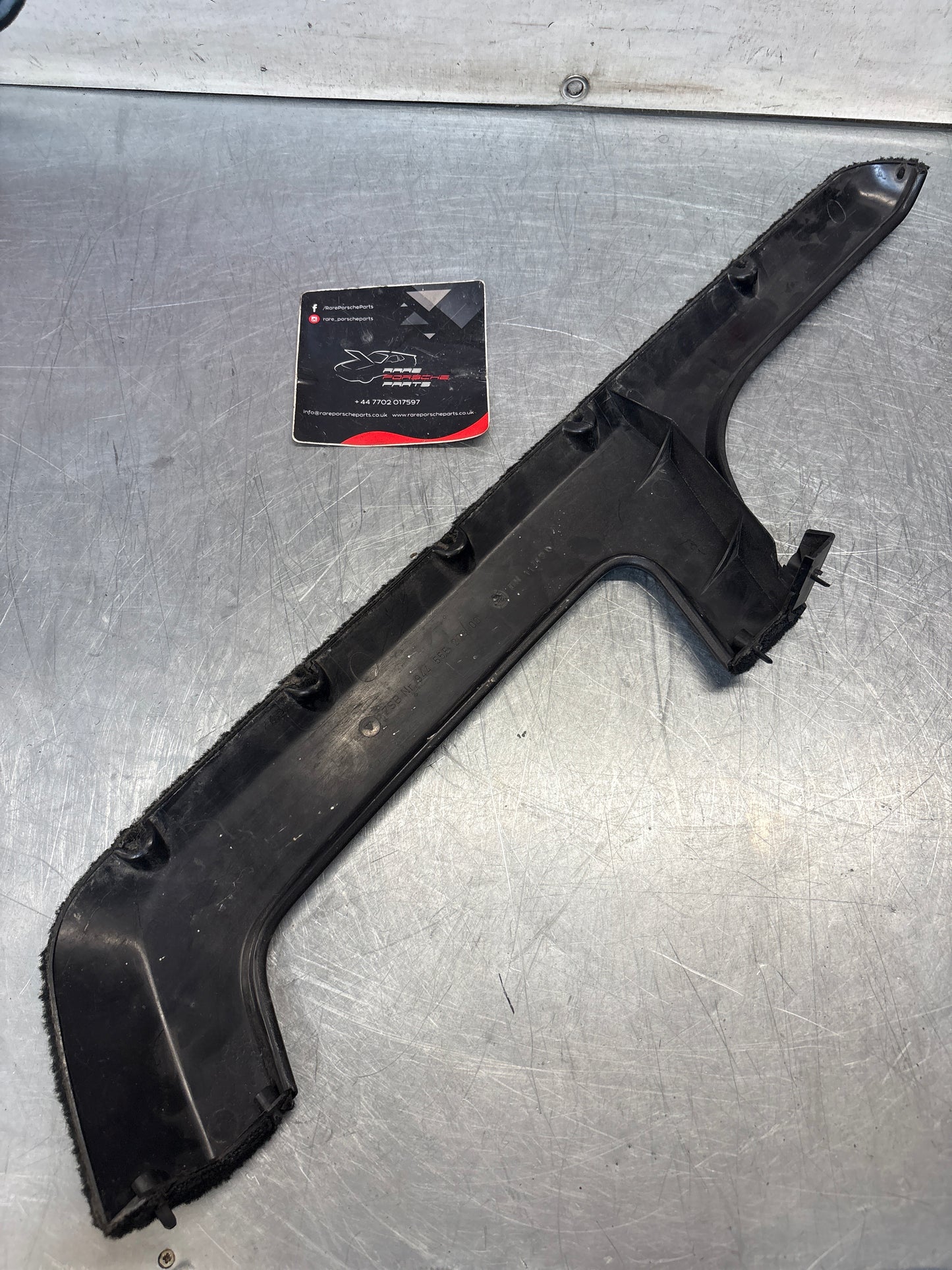 Porsche 944 Front Door Card Carpeted Lower Pocket 94455527300, black, used