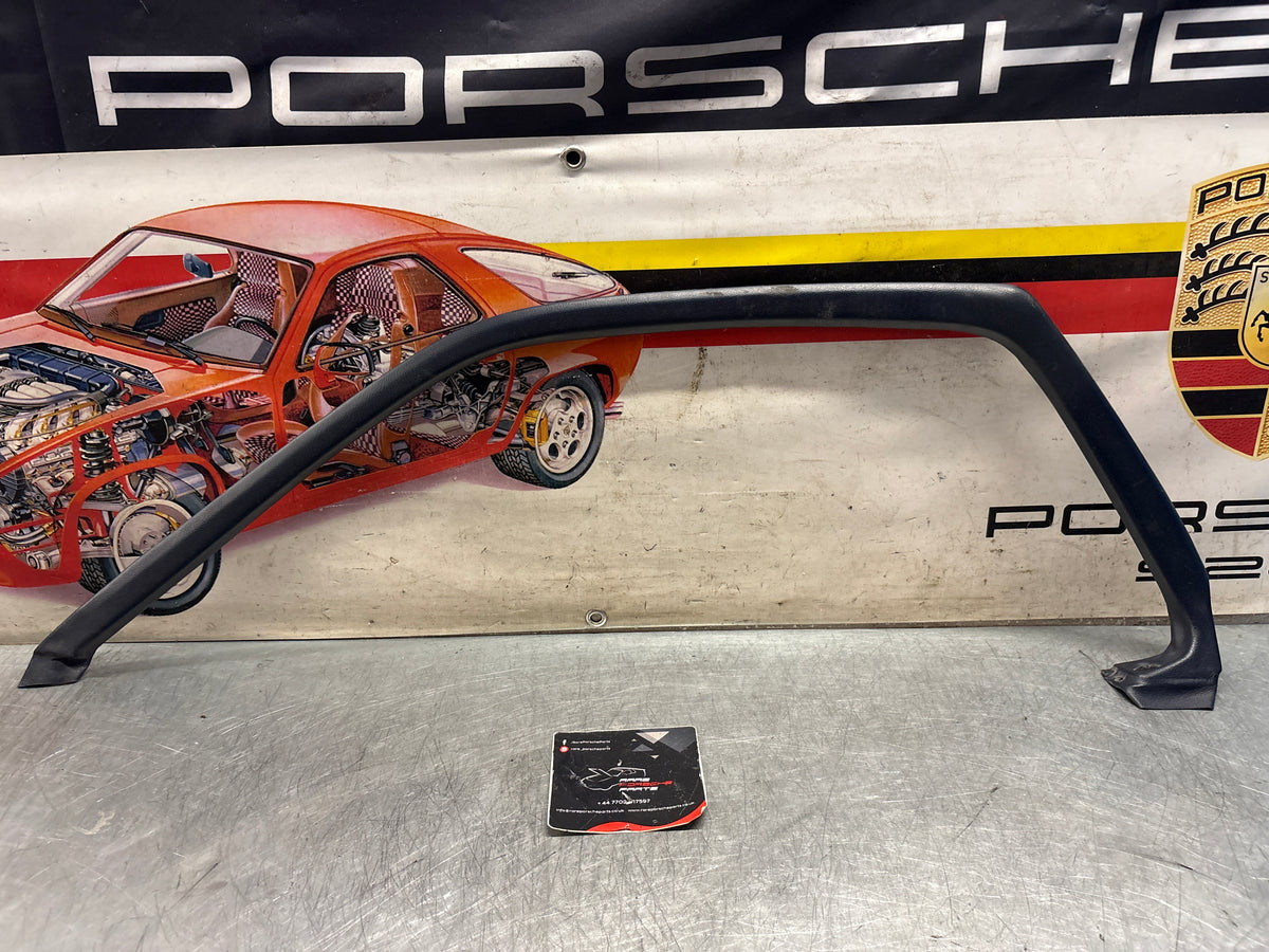 Porsche 928 right, off side door upper frame surround trim, marine blue 92855502602, used