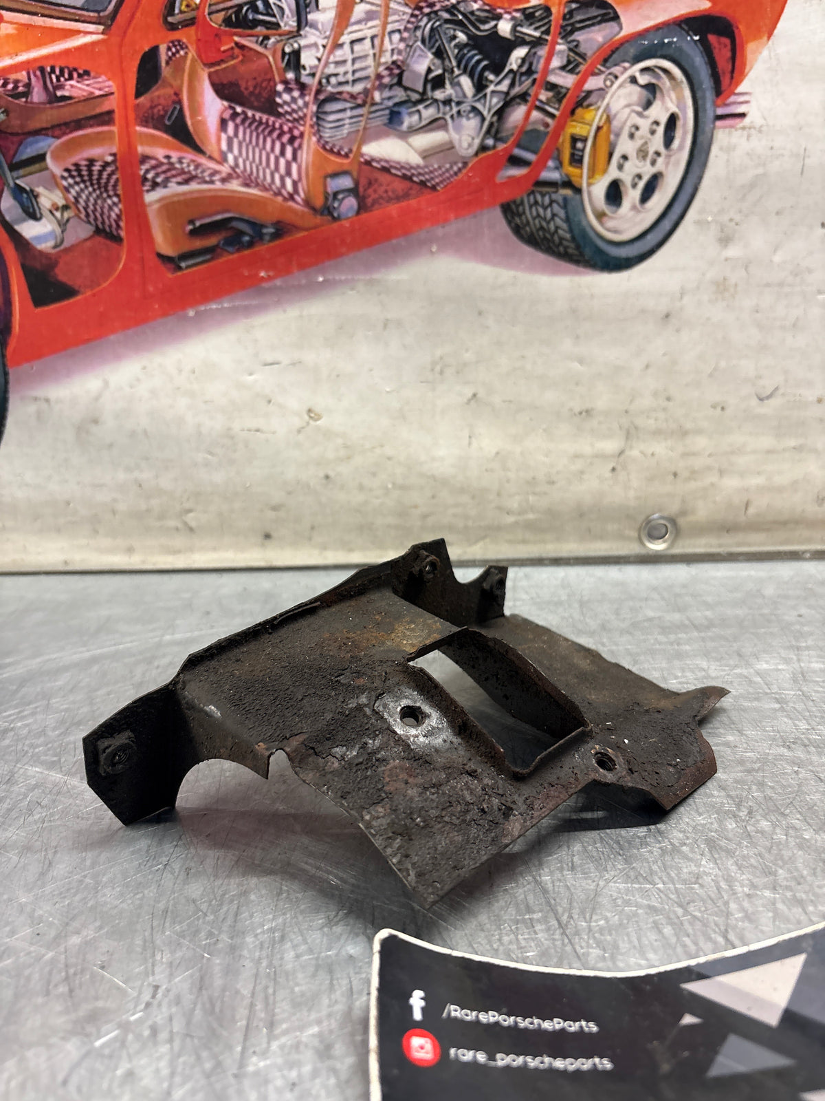 Porsche 914 air duct plate, used 022119362A