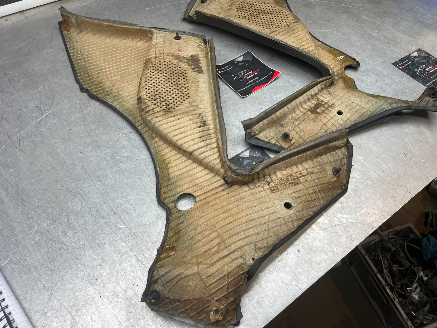 Porsche 944 black rear interior C Post trims/cards. Quarter panel trim used 944555021 944555022