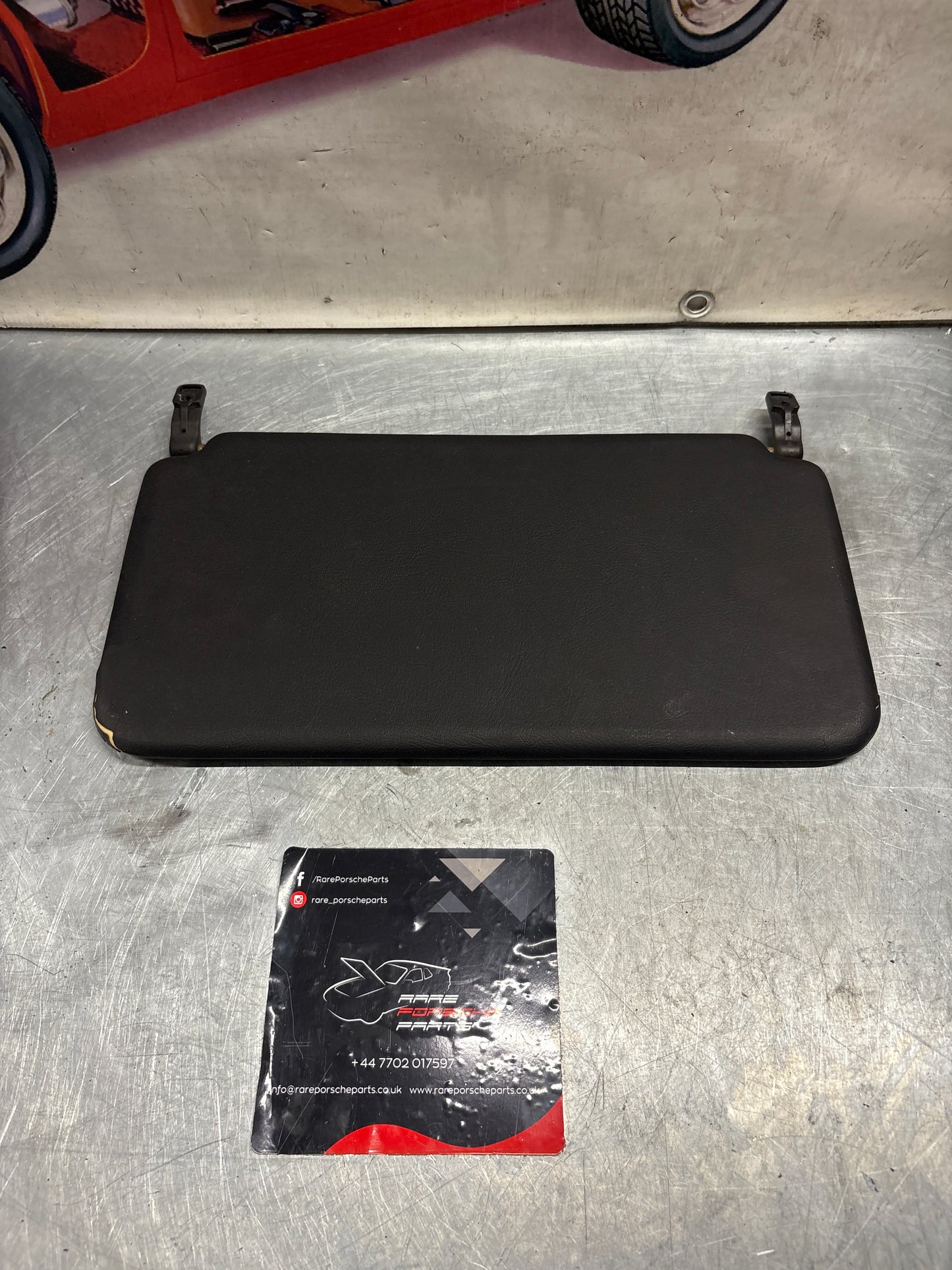 Porsche 928 L+R rear sunvisor, black, used 92873103504