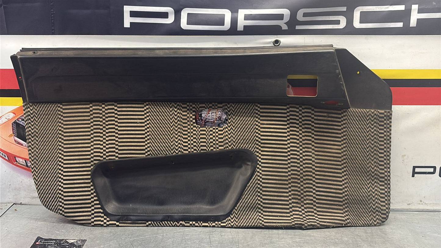 Porsche 924 / 944 early left Used door card, black, LHD 477867011