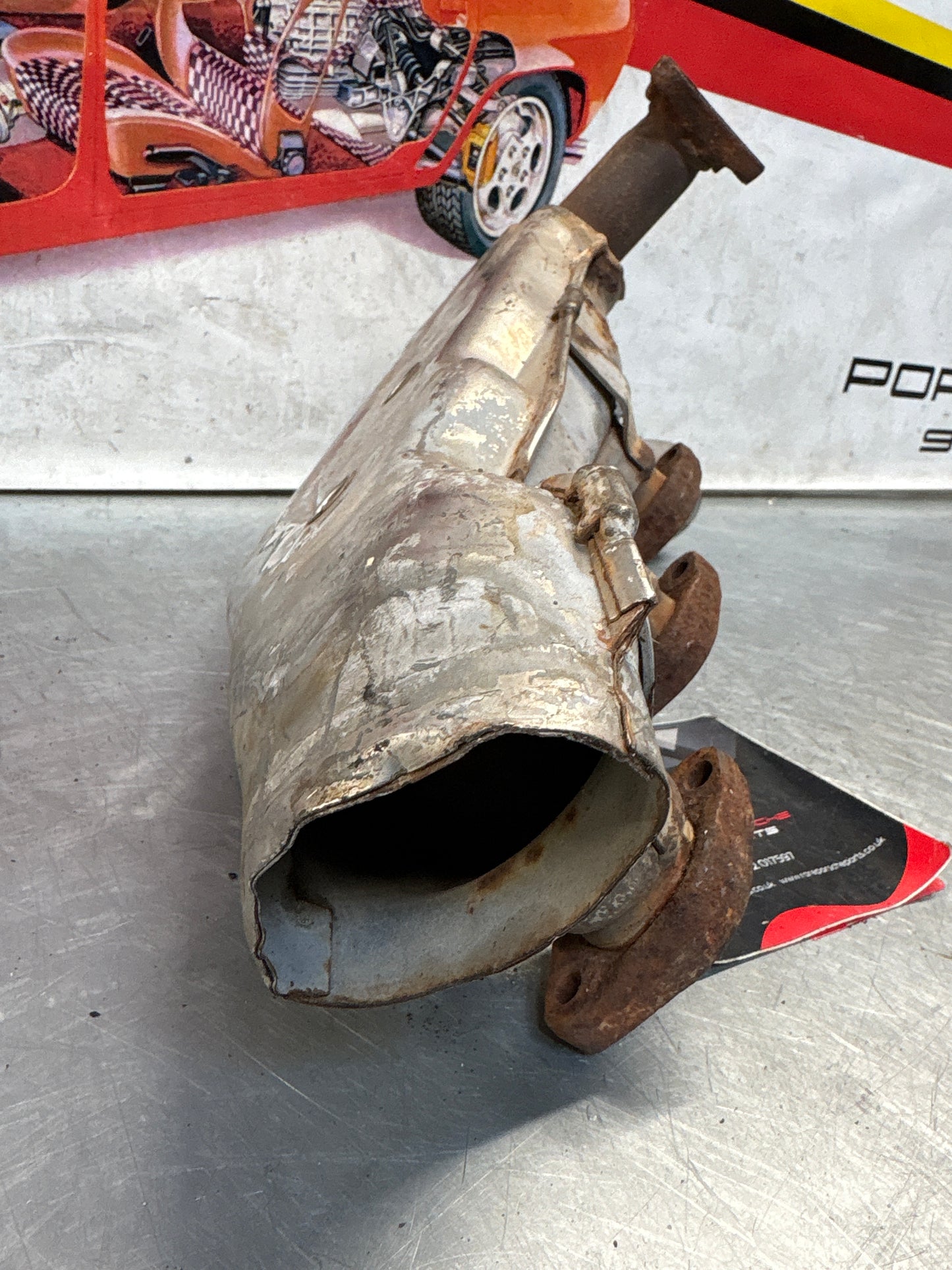 Porsche 911 964 right heat exchanger, used 96421104003