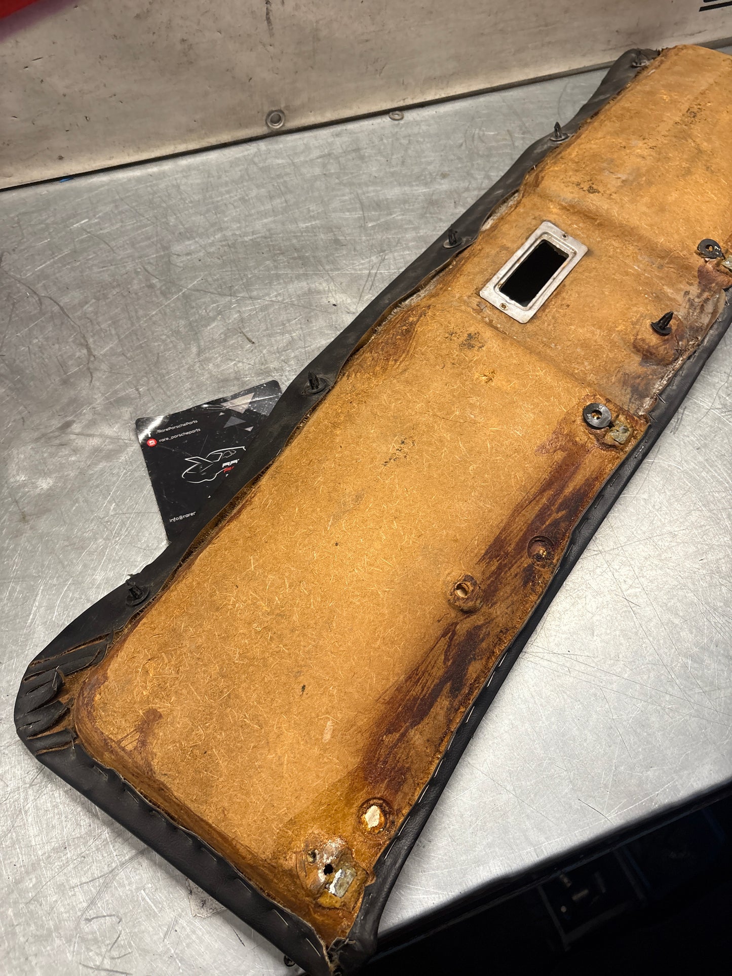 Porsche 928 sunroof mechanism cover trim, used, black 92855552702