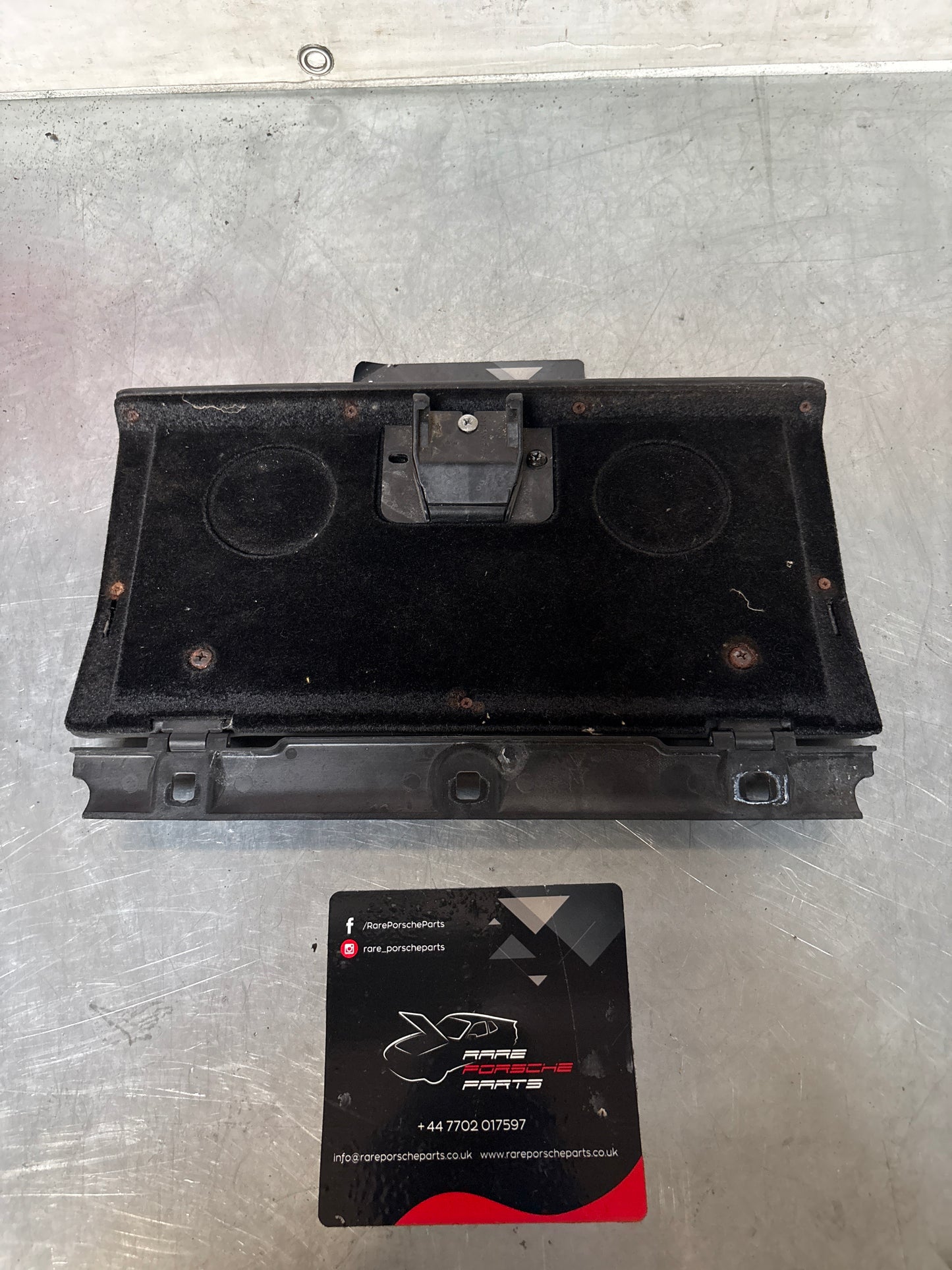 Porsche 944 black glovebox door, used 94455212300