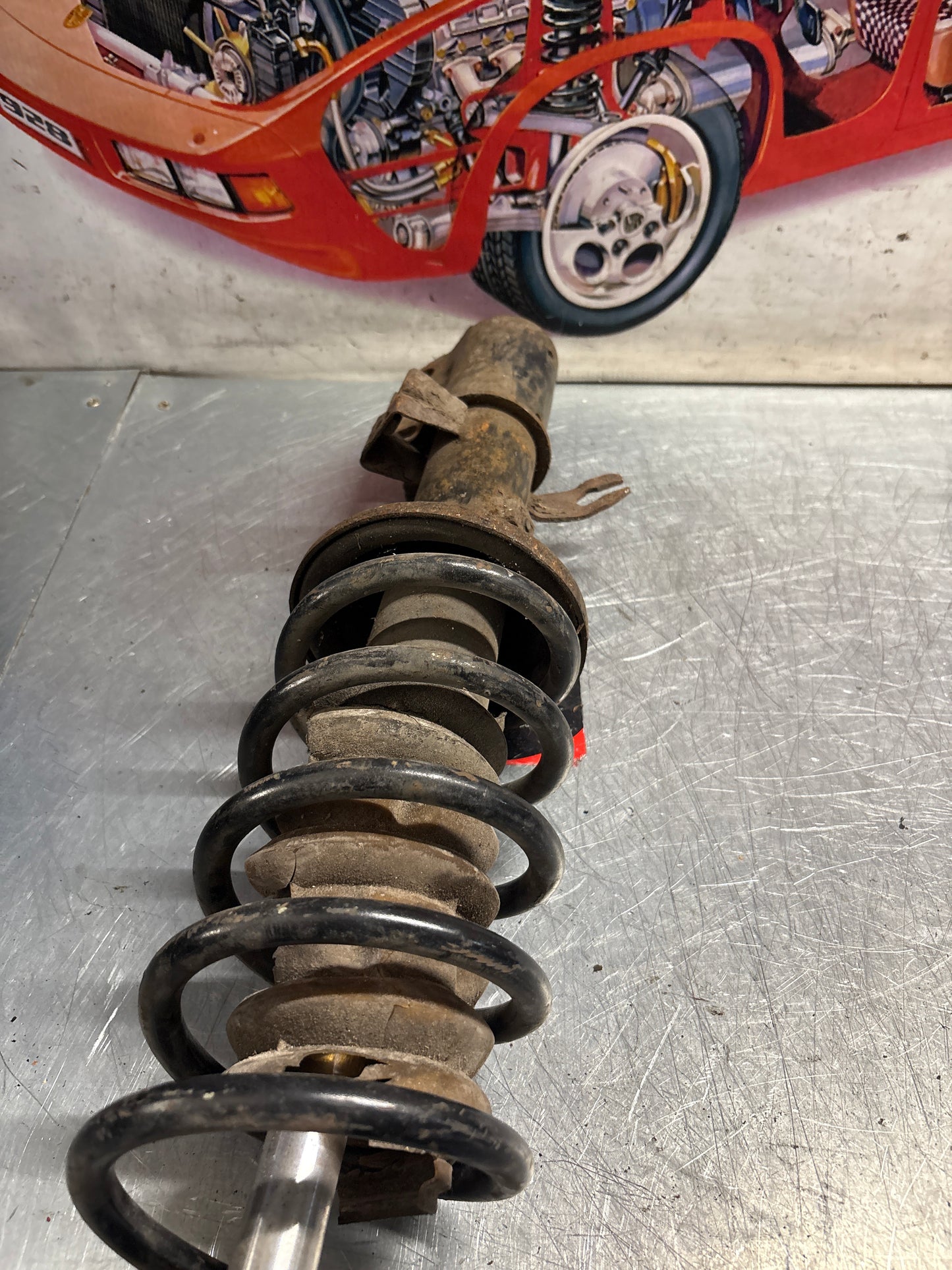 Porsche 944 Turbo front left shock absorber, used 95134303105