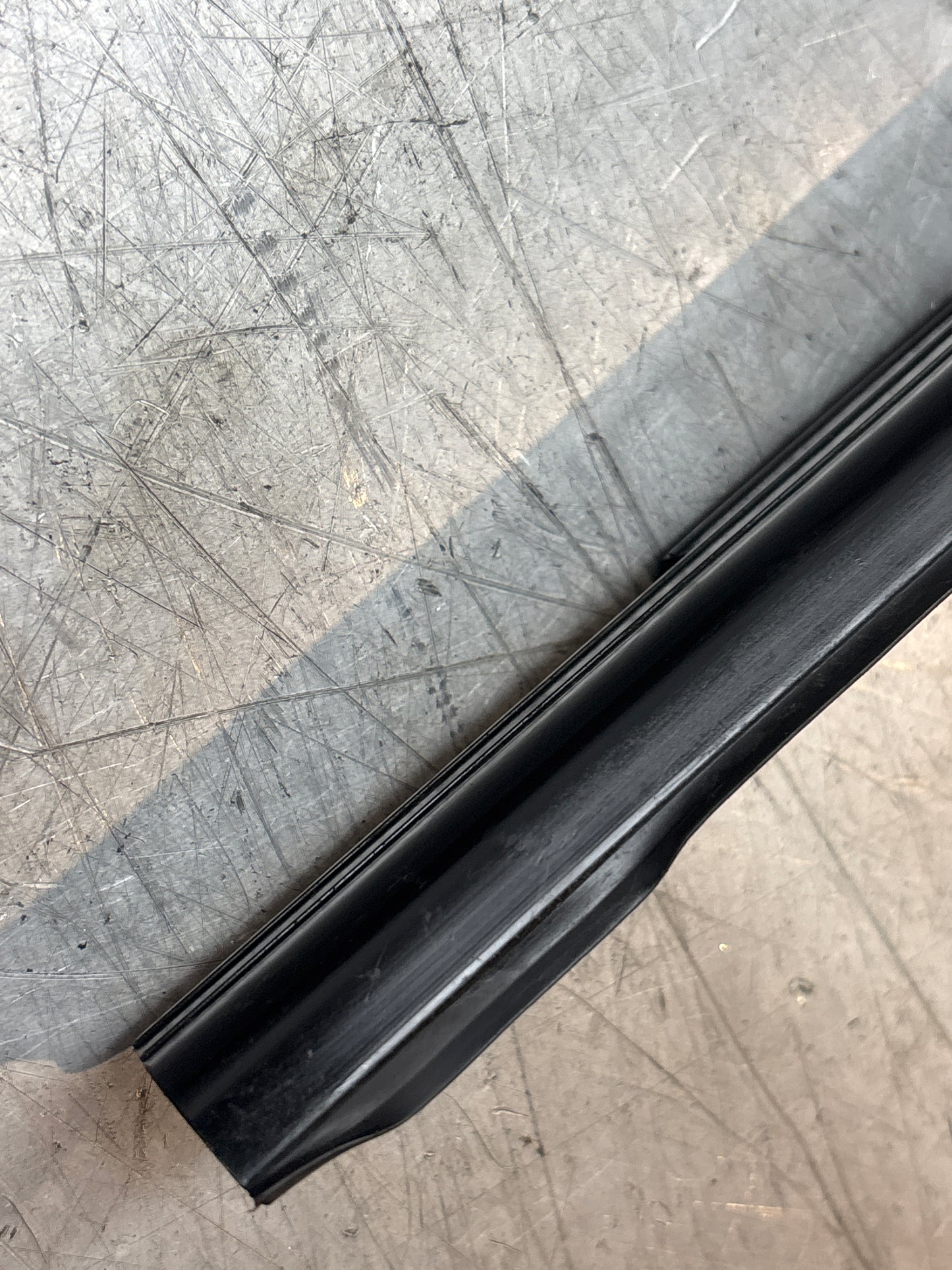 Porsche early 924/944 left sill trim, used 477853657A no cracks