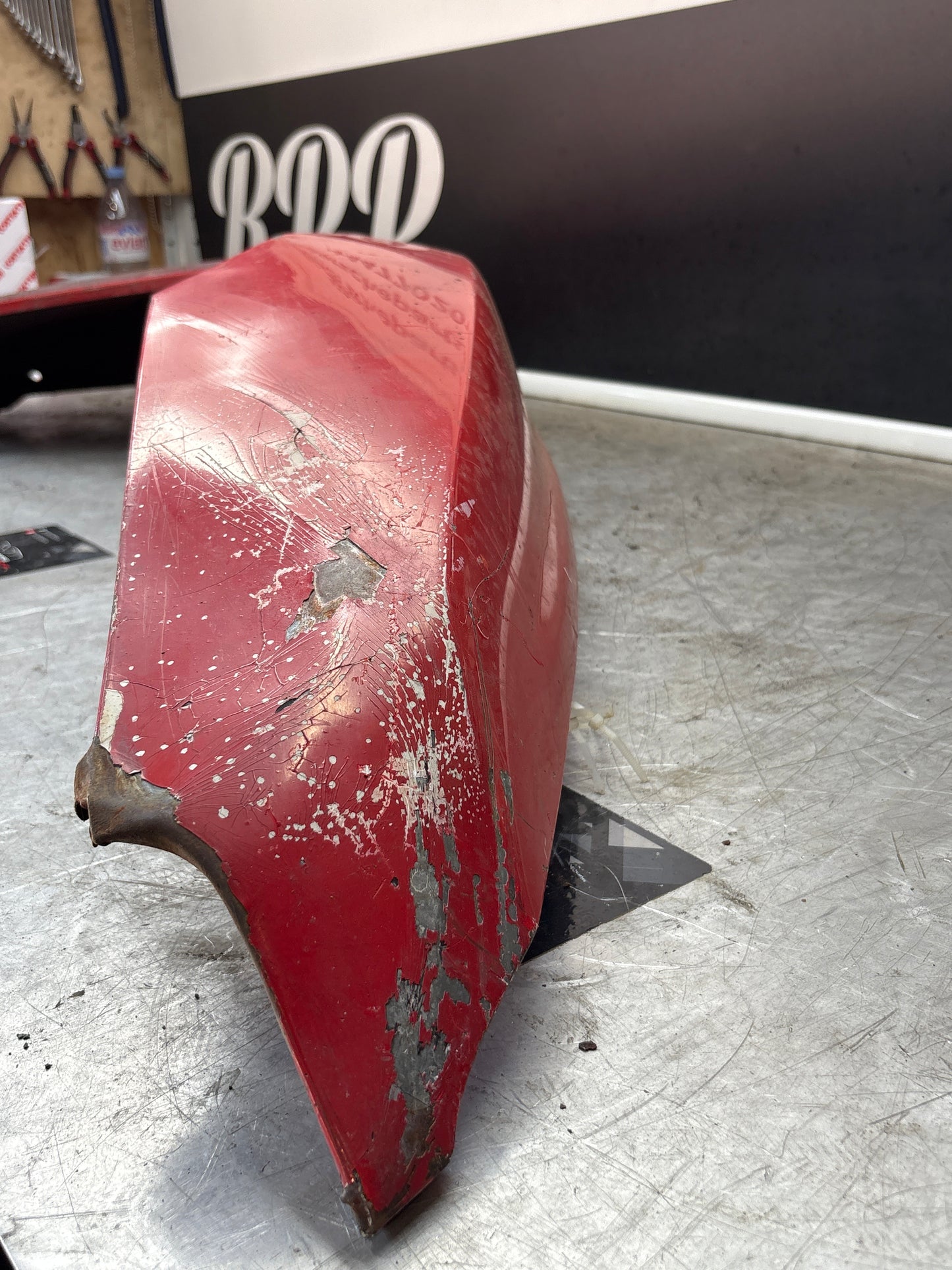 Porsche 944, early front right wing, in need of repair