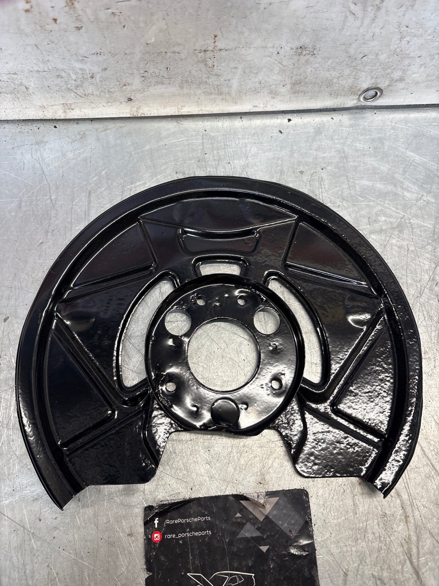Porsche 924S 944 front disc dust backing plate, refurbished 94435180401