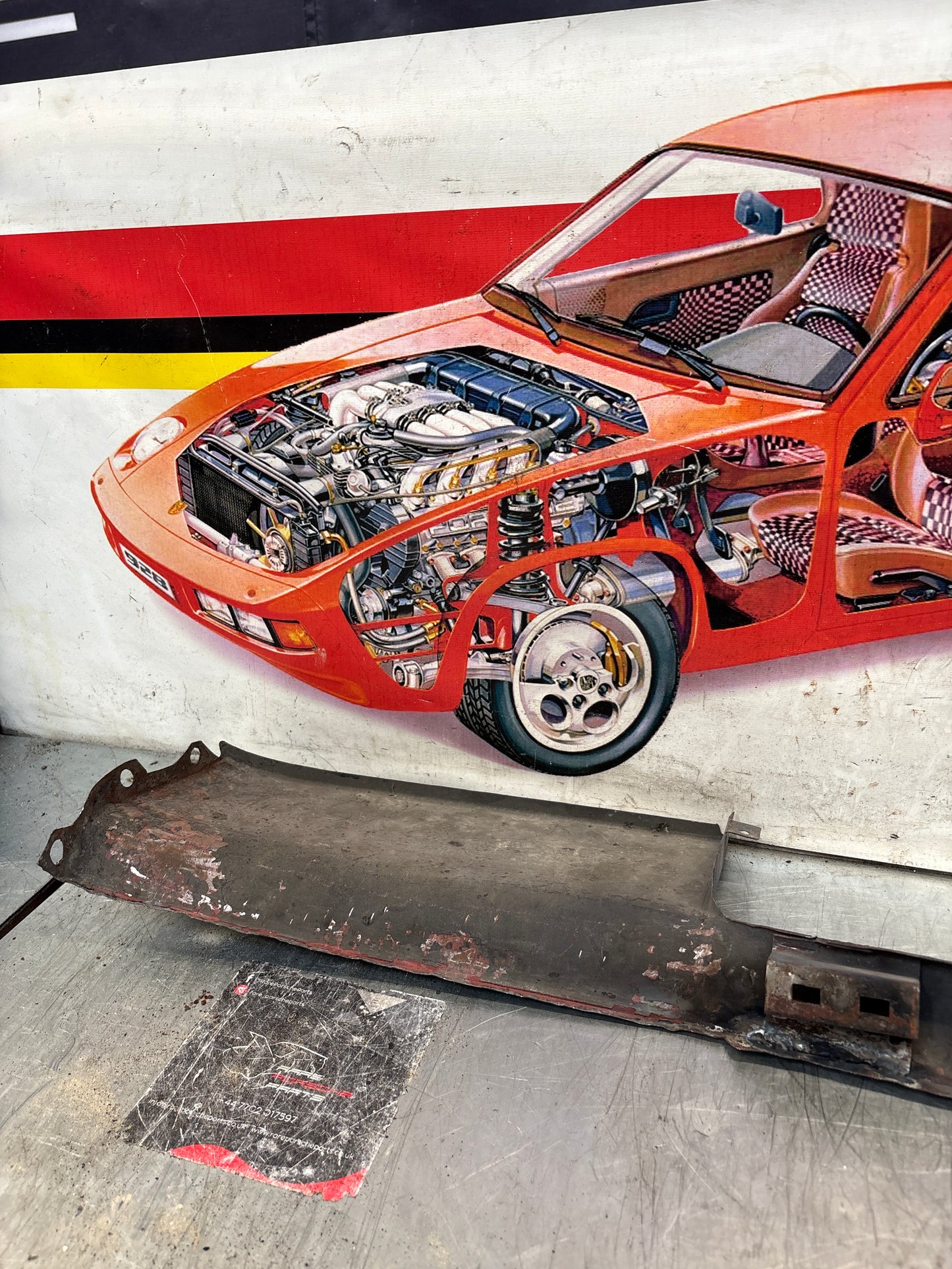 Porsche 924 Lower front valance, used, 94450303501  good condition