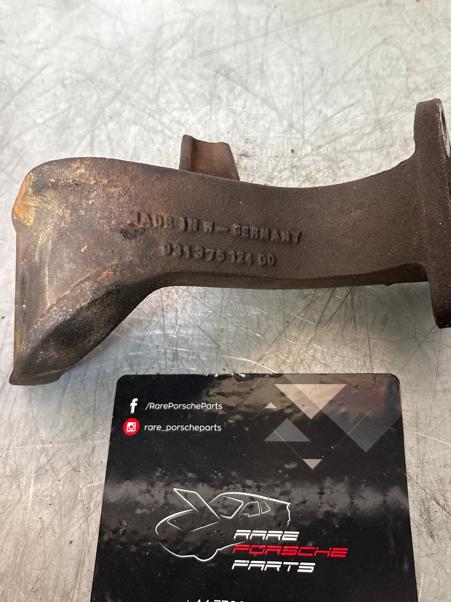 Porsche 924 Turbo engine bracket right side, used 93137512400