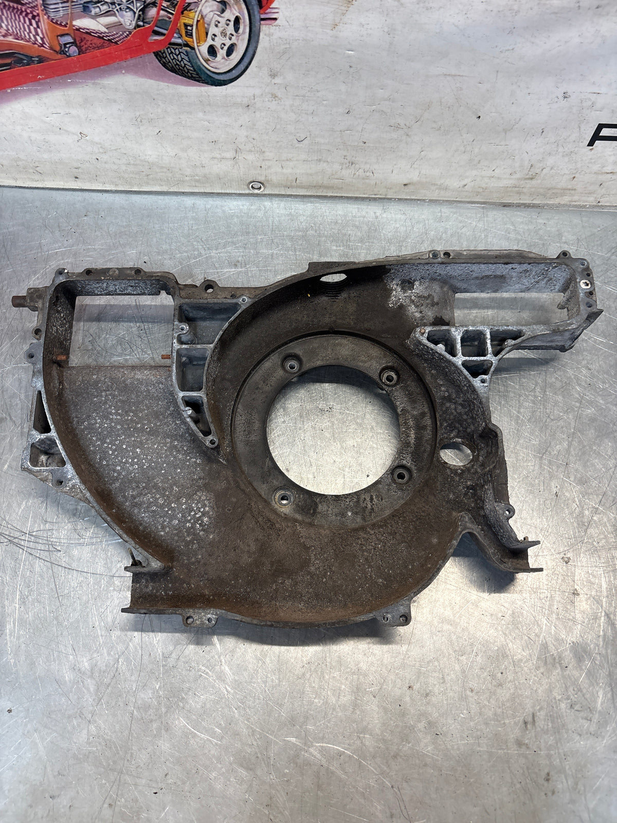 Porsche 914 engine cooling fan housing, used 021119215A