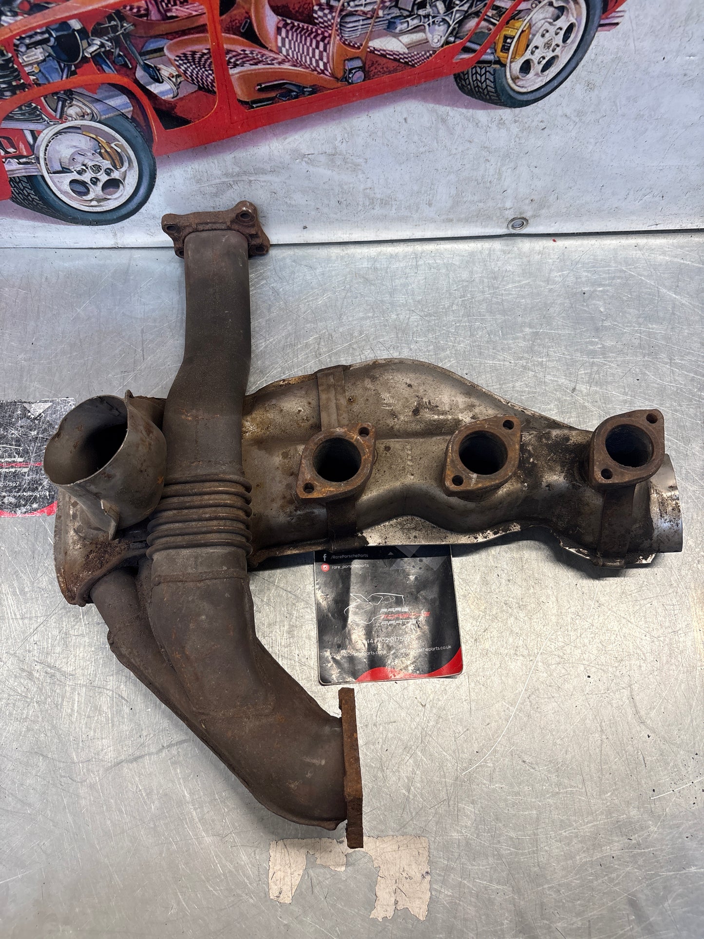 Porsche 911 964 left heat exchanger, used 96421103905