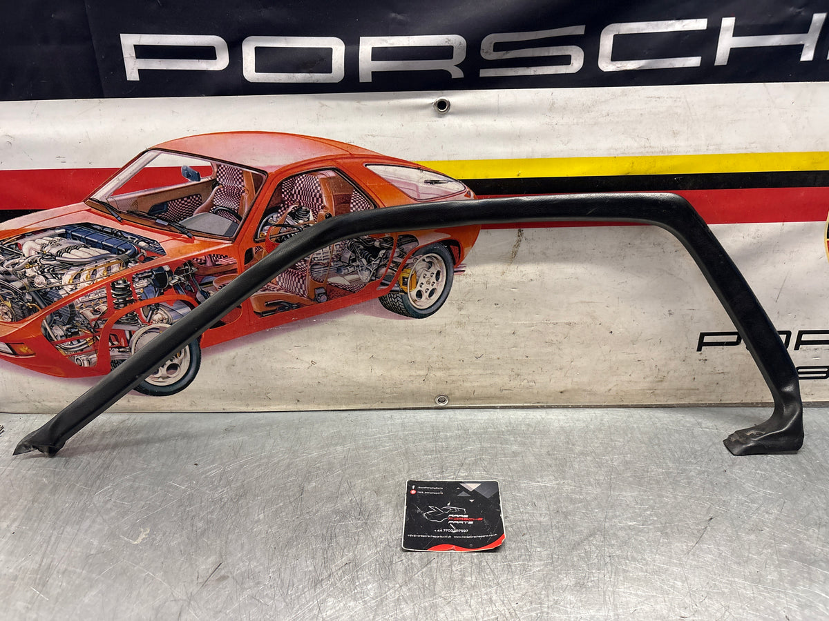 Porsche 928 right, off side door upper frame surround trim, black 92855502602, used